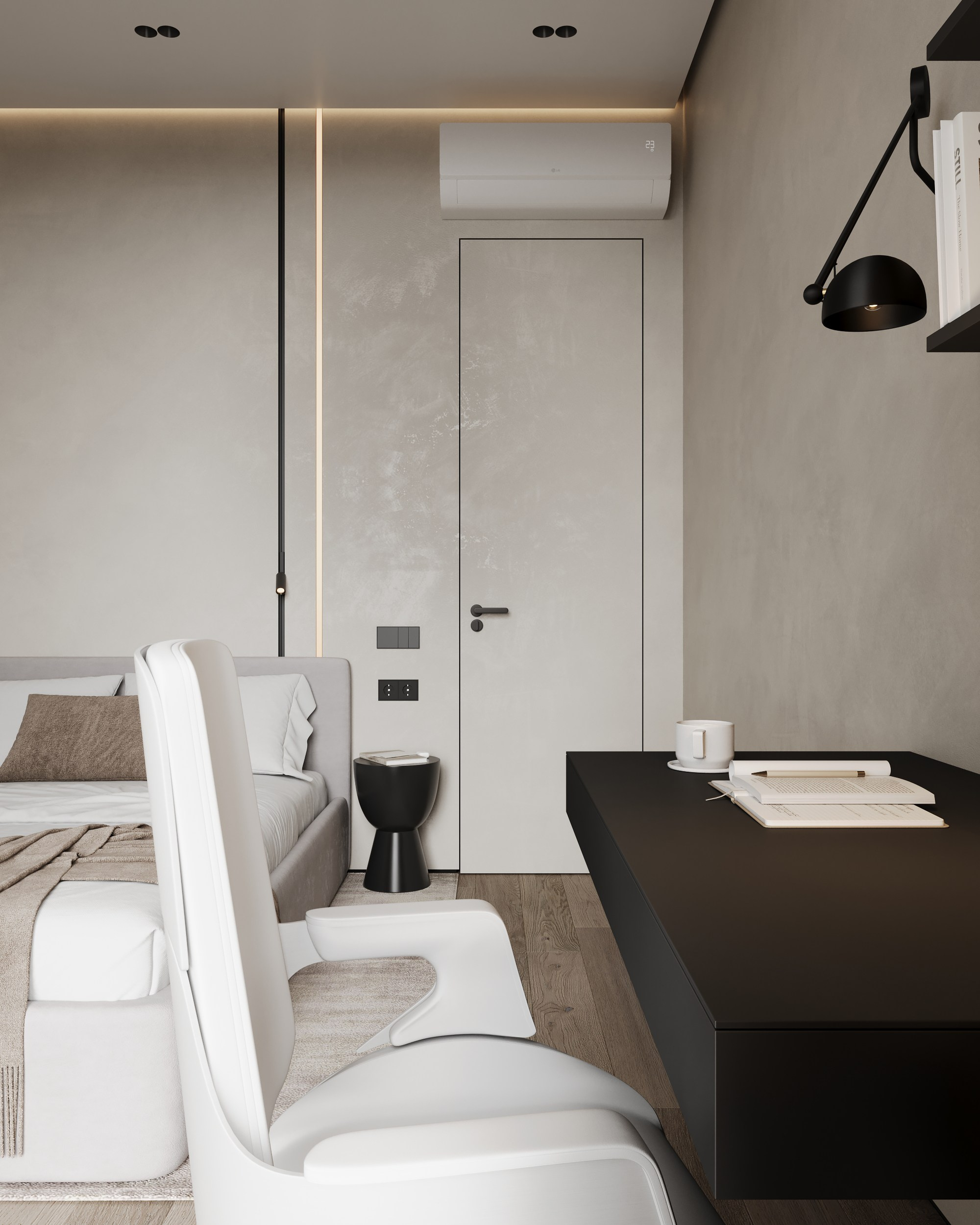 Bottle and Beige. Дизайн интерьера | 3D визуализация | Миланская Марина