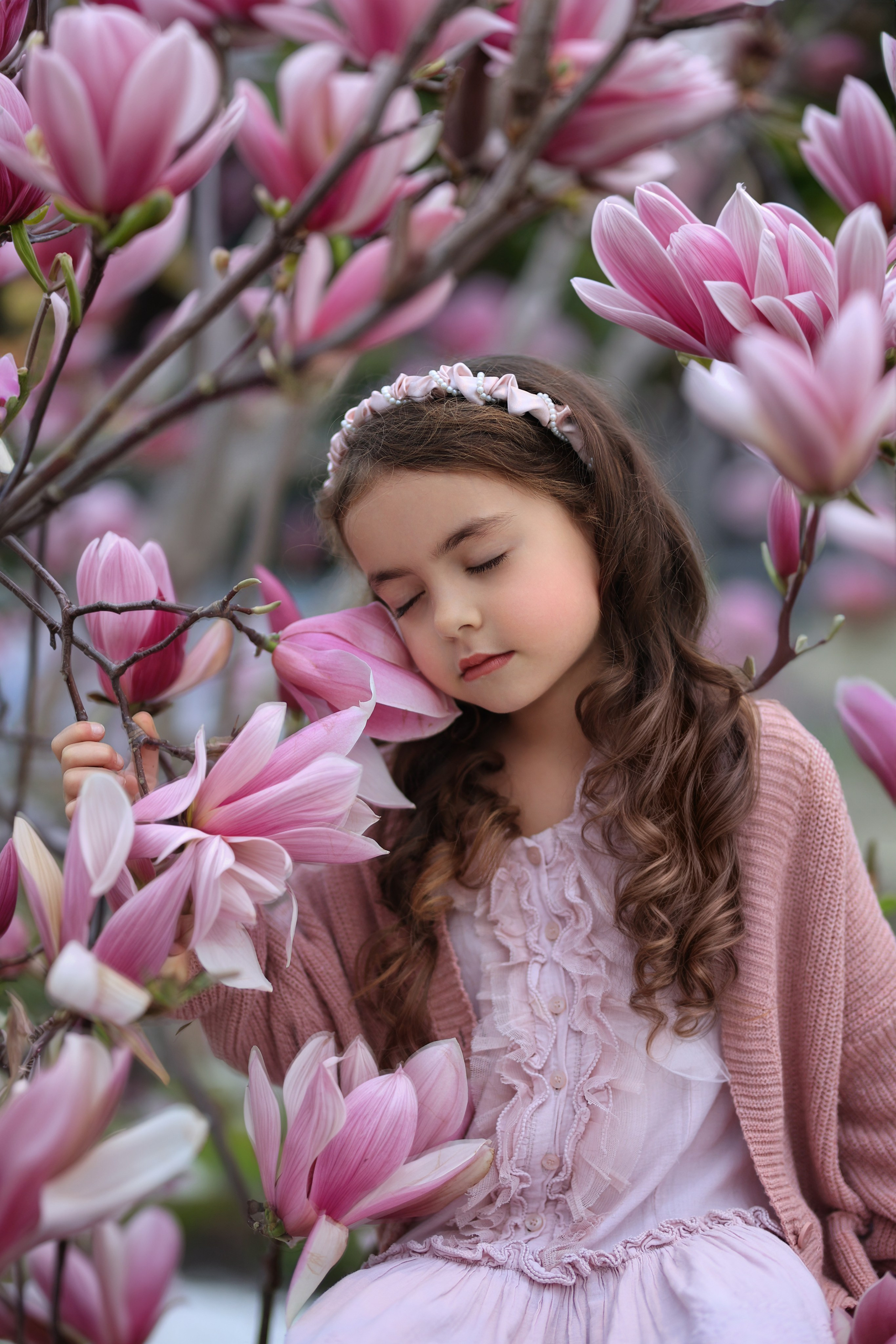 Photoshooting in magnolia