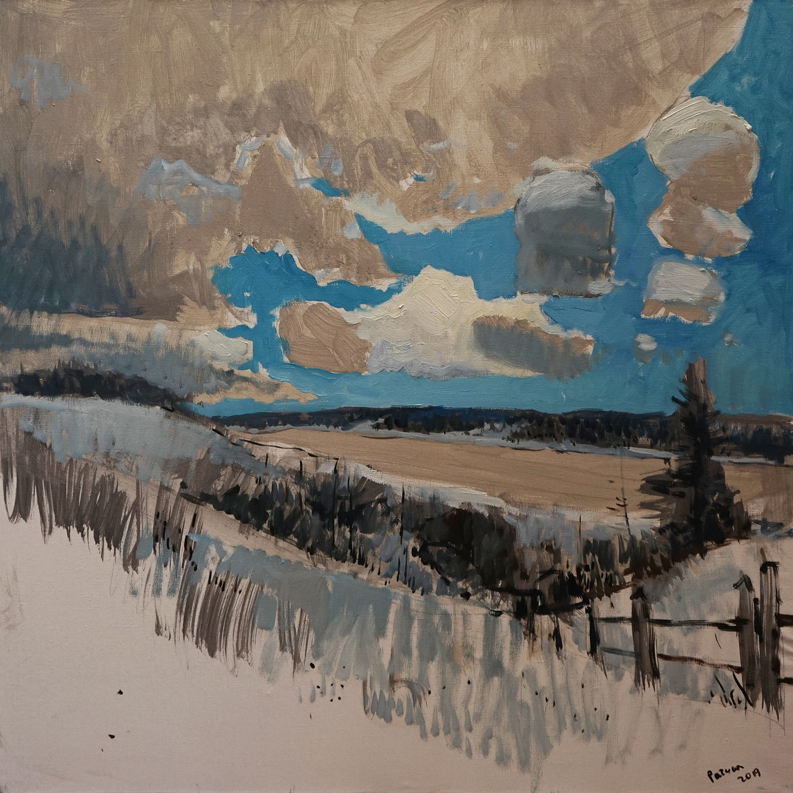 Плес зимой - 80х80, холс, масло.