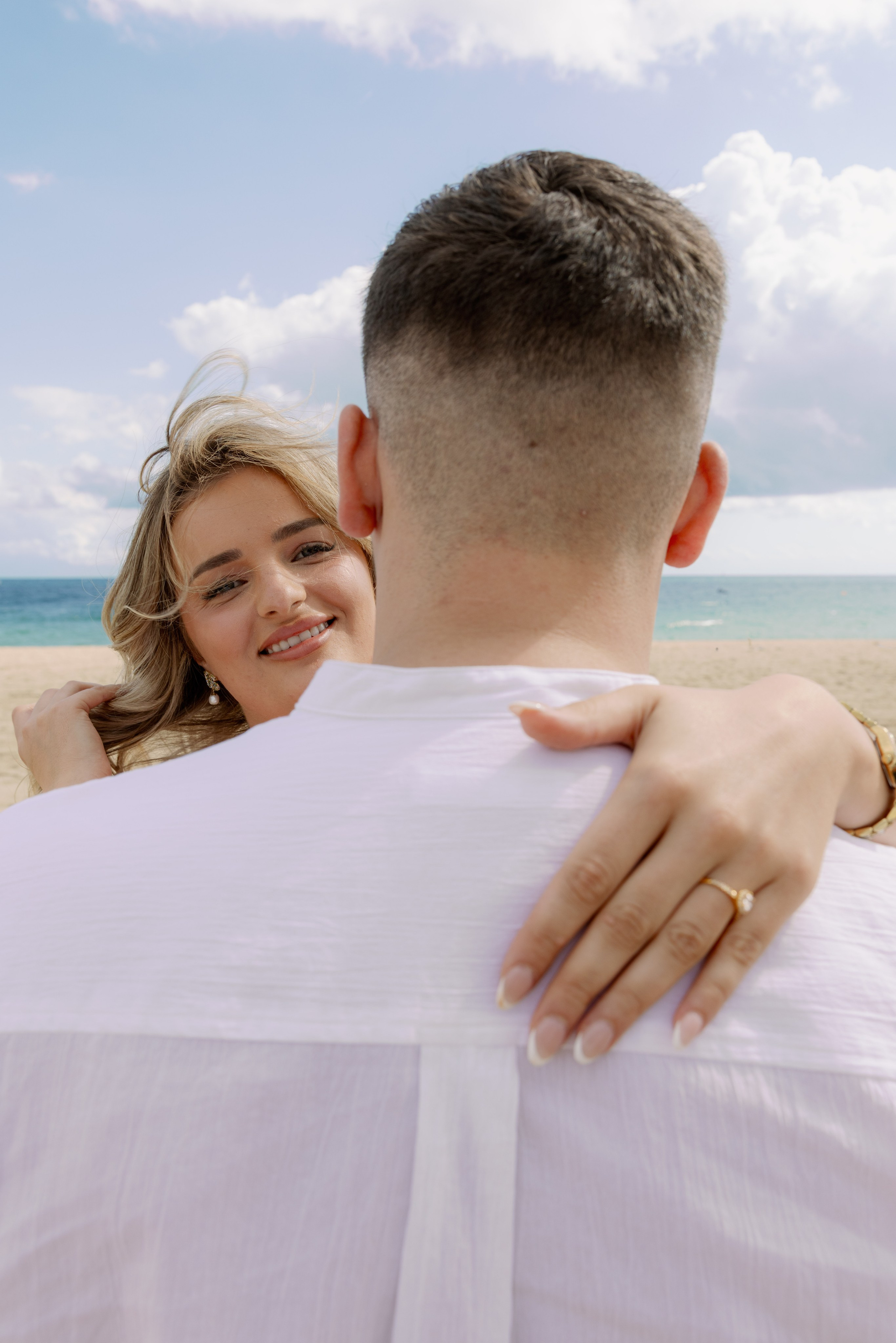 Proposal at Tibidabo viewpoint overlooking the city