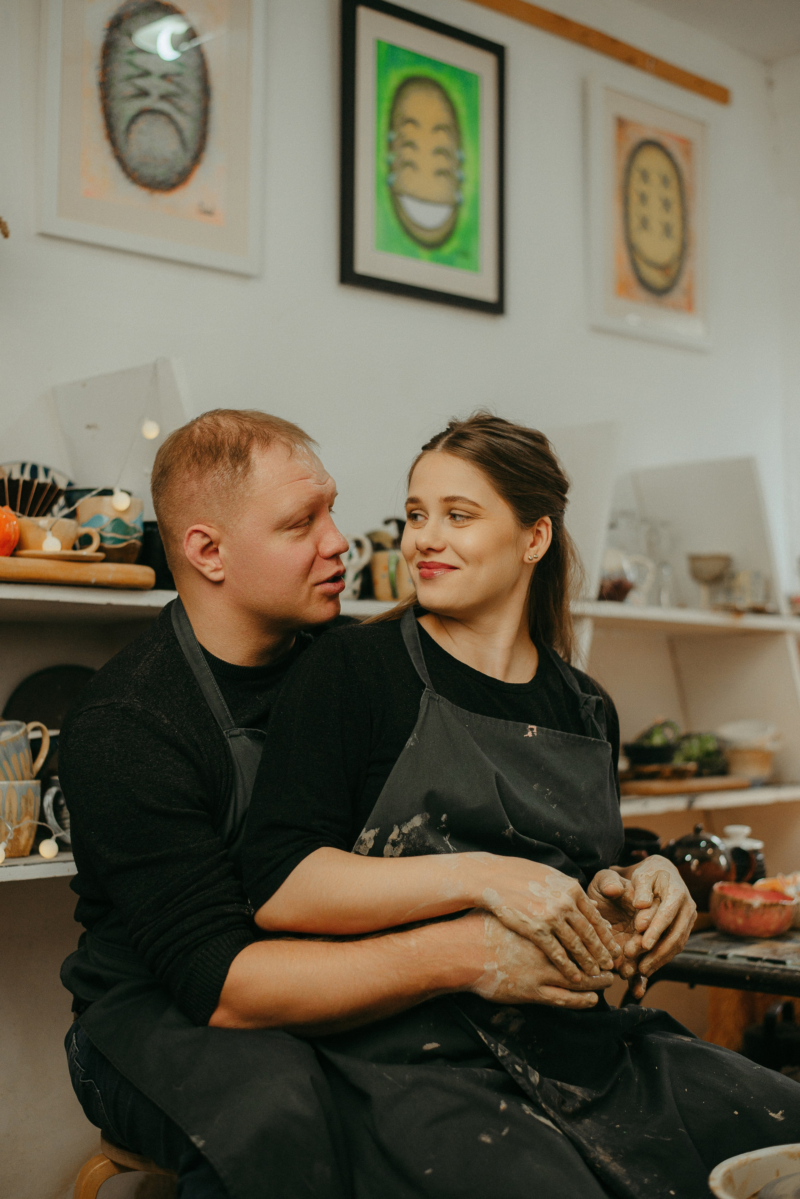 Троицкие в гончарной мастерской. Семейный и детский фотограф Иваново Ксения Азаренкова