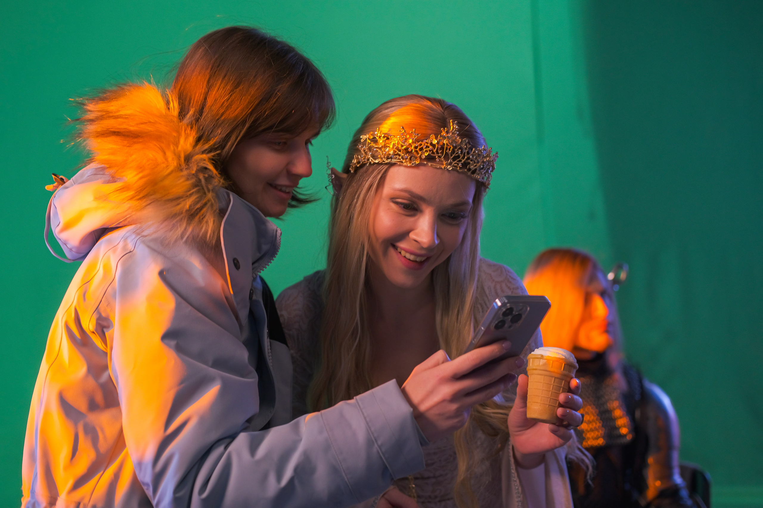 Съёмка рекламы мороженого