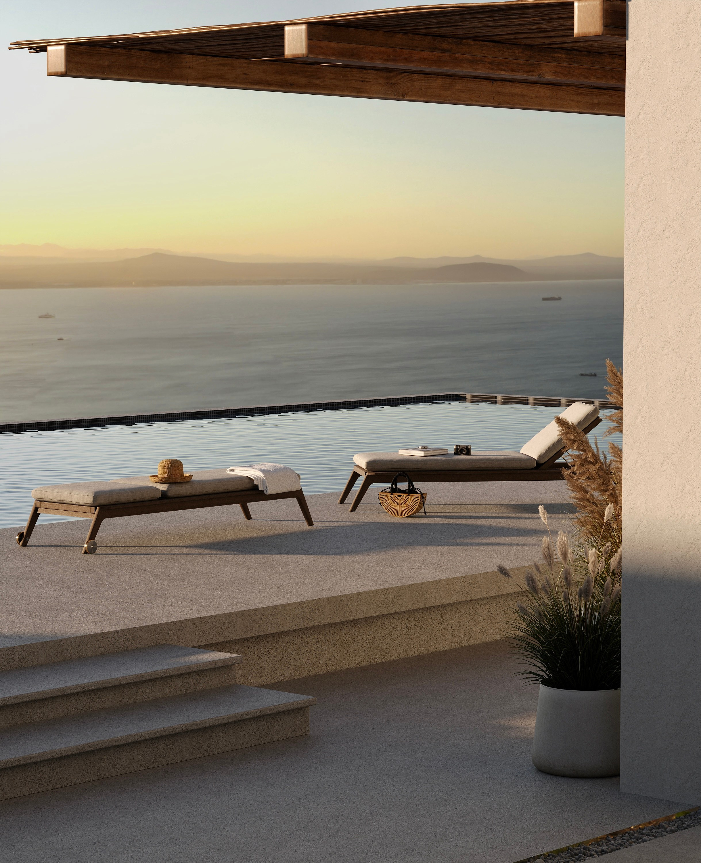 3Д Визуализация виллы с бассейном 