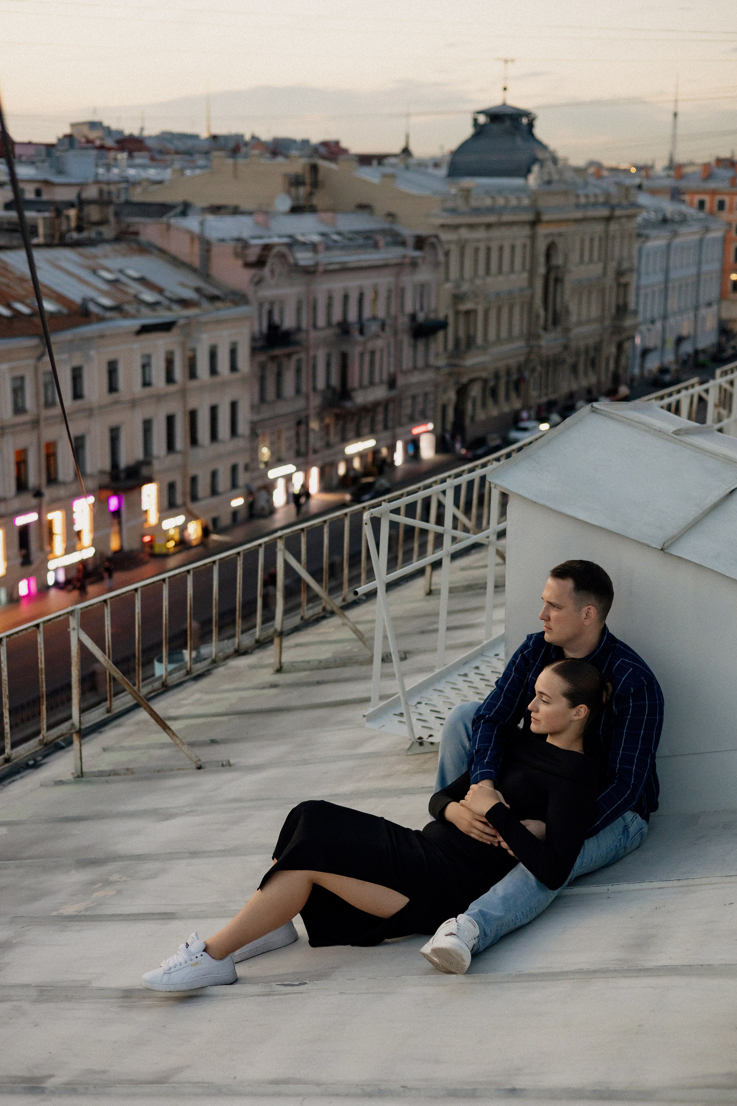 Романтика питерских крыш. Свадебный фотограф в Санкт-Петербурге Ксения Кобышева