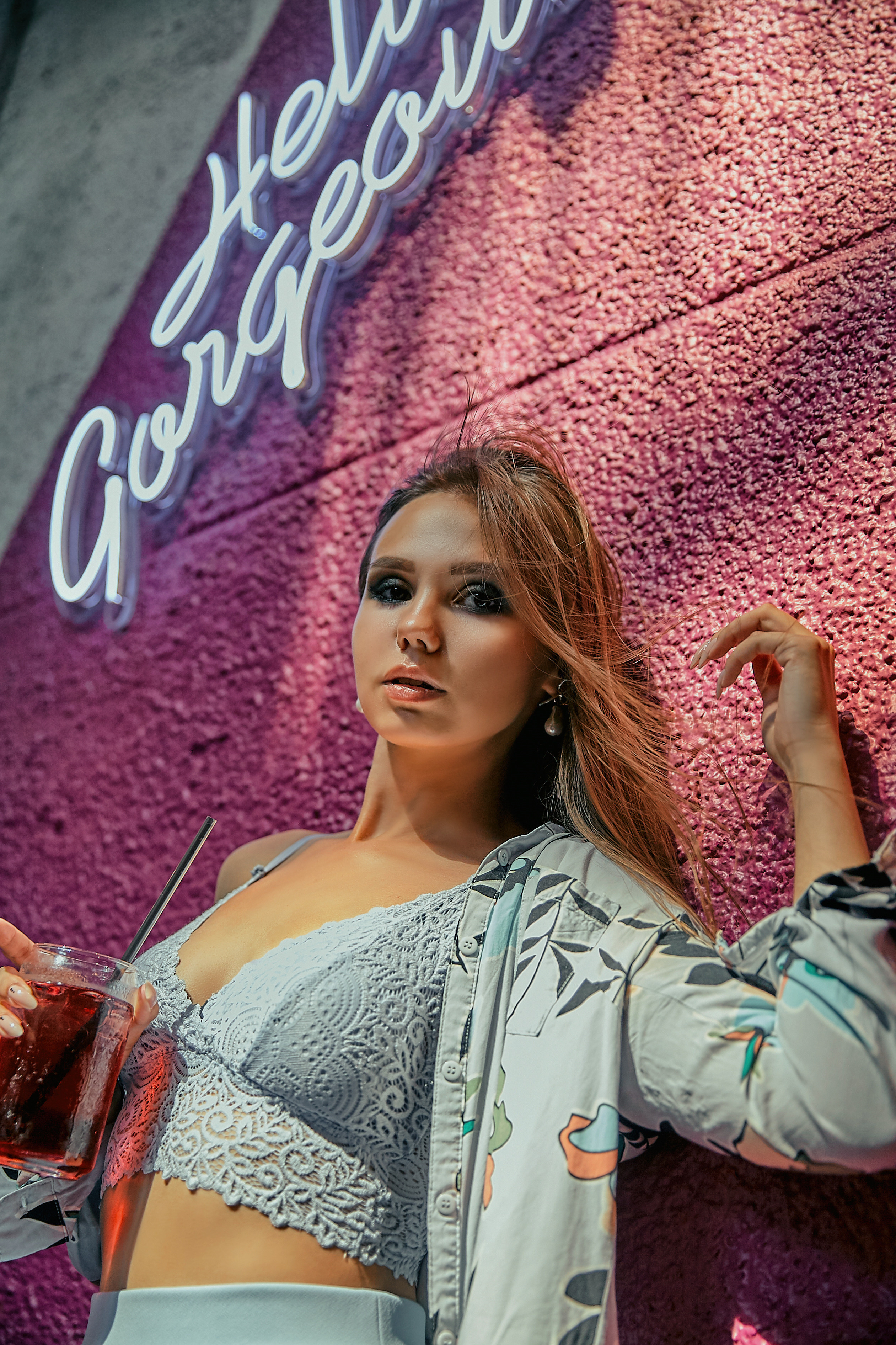 Тропическая фотосессия девушки в оранжереи. Рекламный фотограф Санкт-Петербург Катерина Мишкель