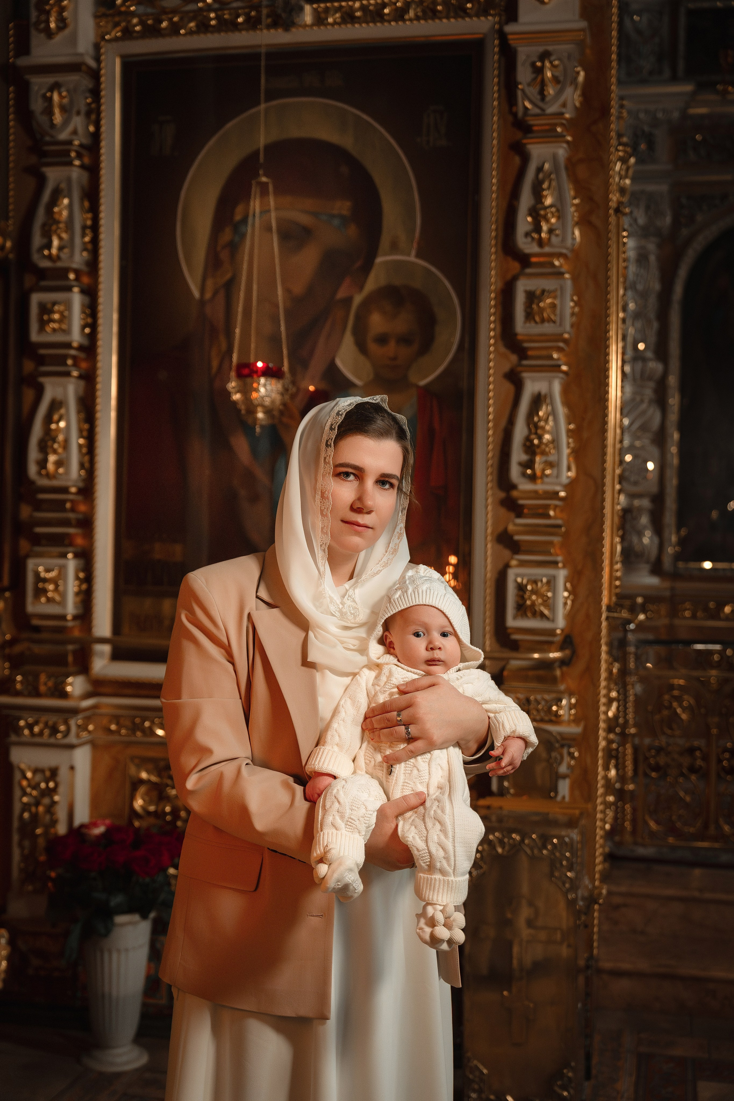 Крещение Машеньки в Храме всех святых на Соколе, фотограф на крещение, церковный фотограф , фото и видео крещения