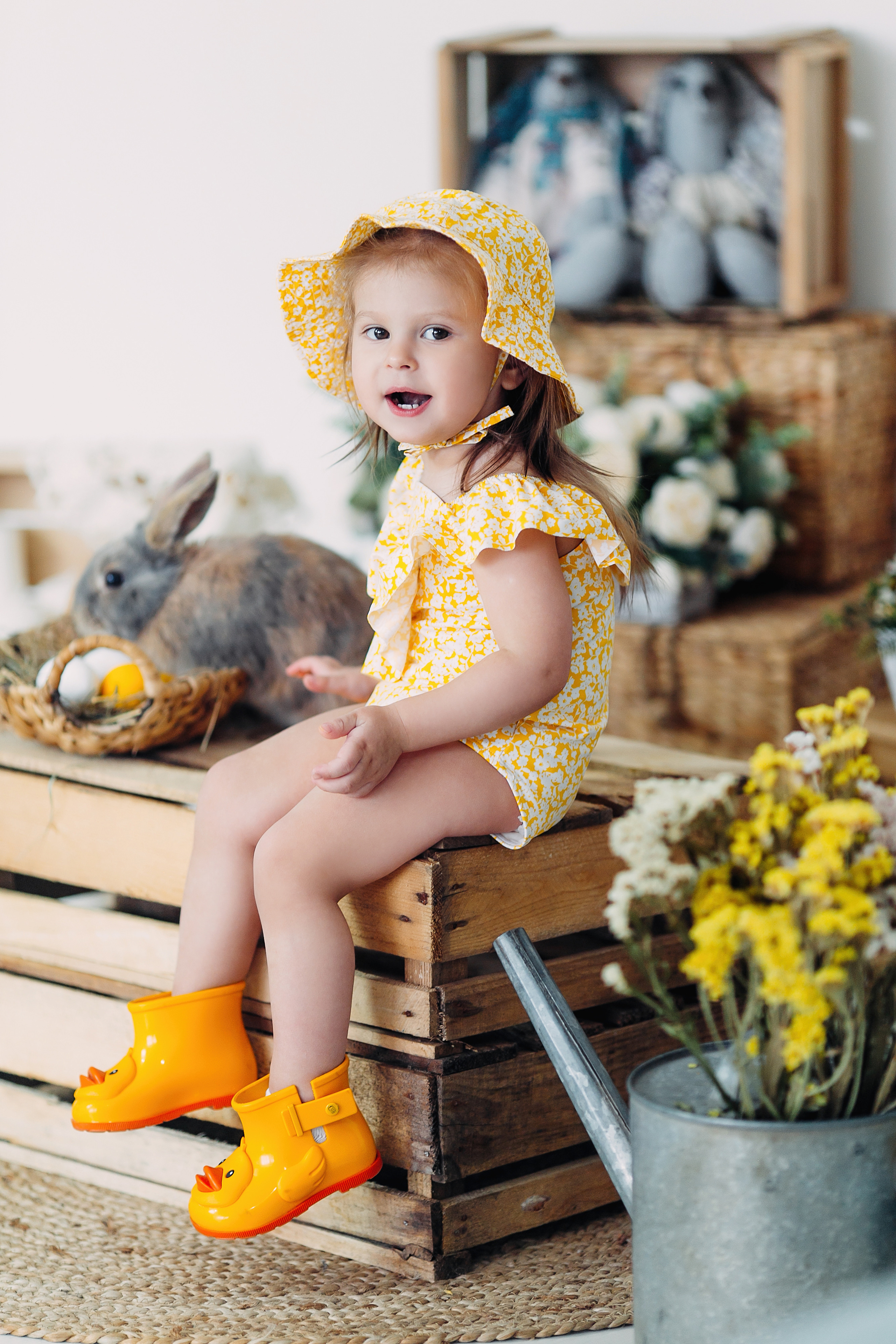 Пасхальный фотопроект с кроликами и цыплятами совместно с фотостудией Art House. Семейный и детский фотограф в Пскове и Санкт-Петербурге Яна Калинина