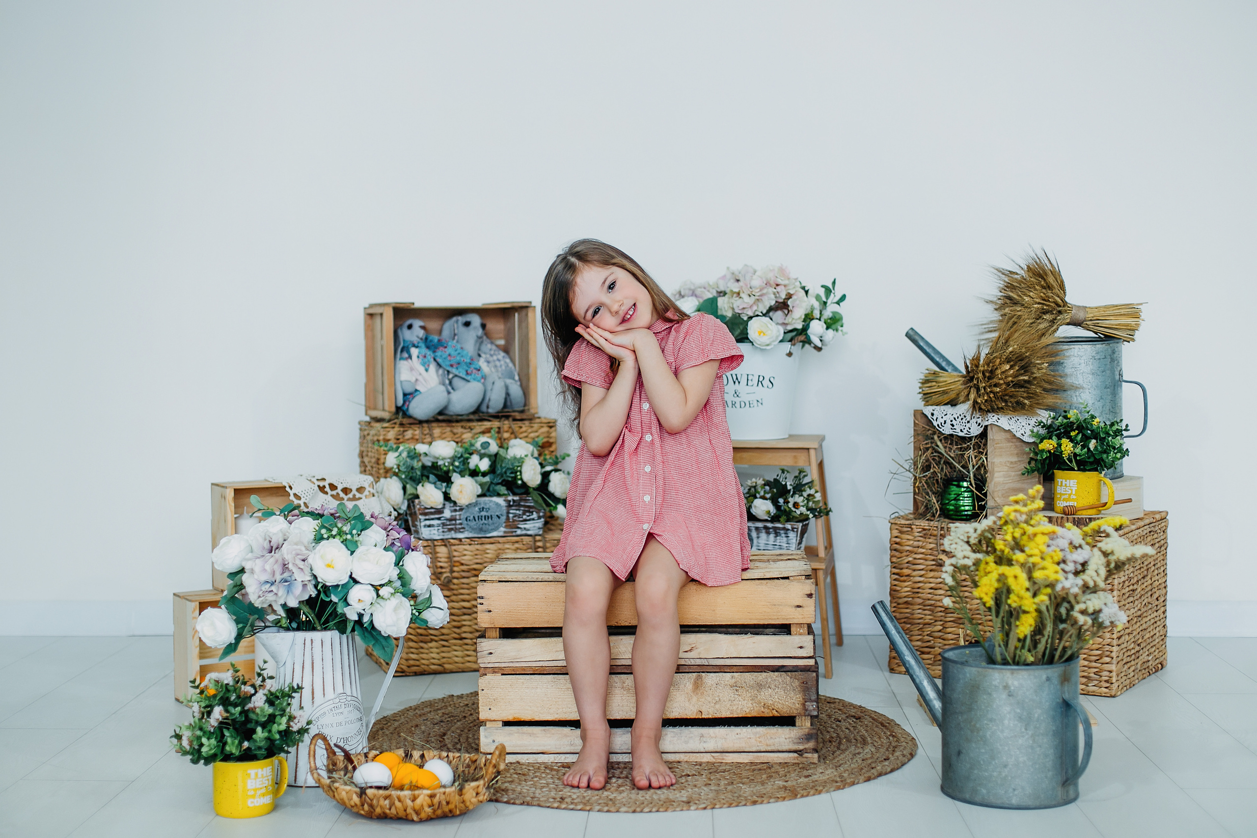 Пасхальный фотопроект с кроликами и цыплятами совместно с фотостудией Art House. Семейный и детский фотограф в Пскове и Санкт-Петербурге Яна Калинина