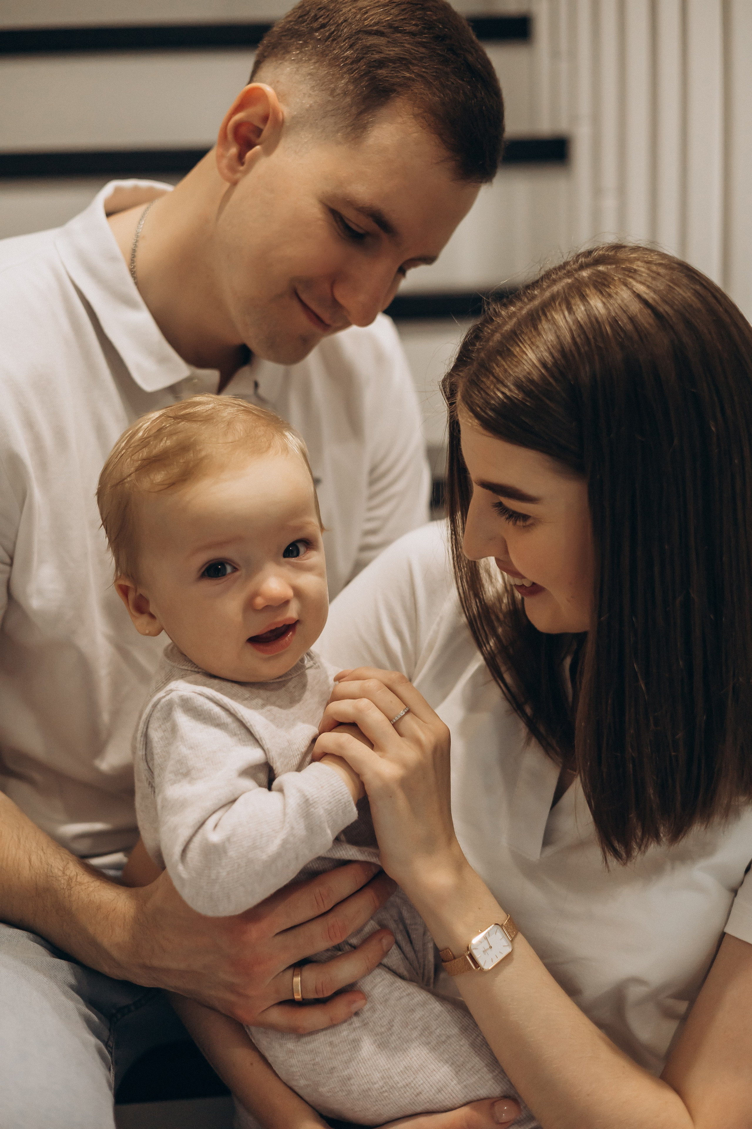 Юлия, Максим и малыш Ефим. Семейный, домашний, ньюборн фотограф Москва Цветкова Елизавета