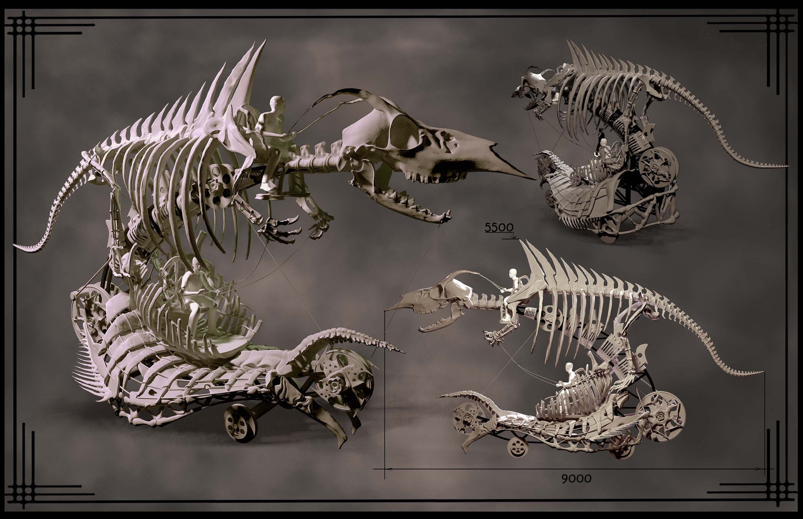 PLATFORMS FOR THEMED PARKS. Munina Dina. Set design portfolio