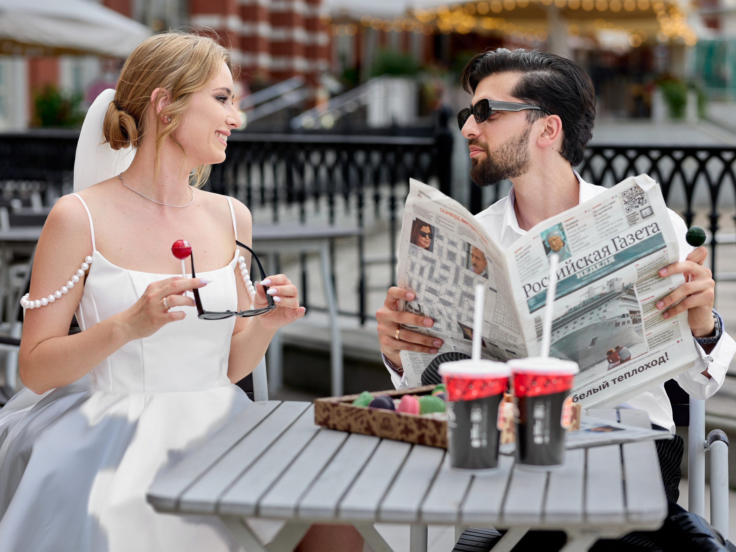 Свадебная прогулка в Царицыно в Москве