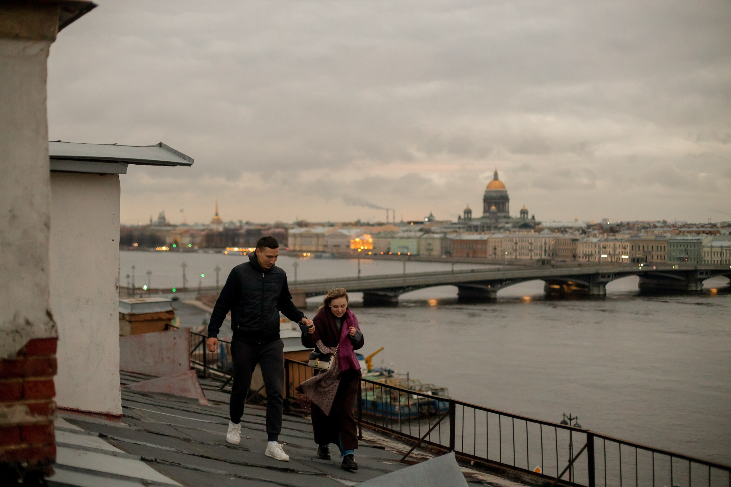 Лав стори на крыше. Свадебный и семейный фотограф в Москве Диана Левченко