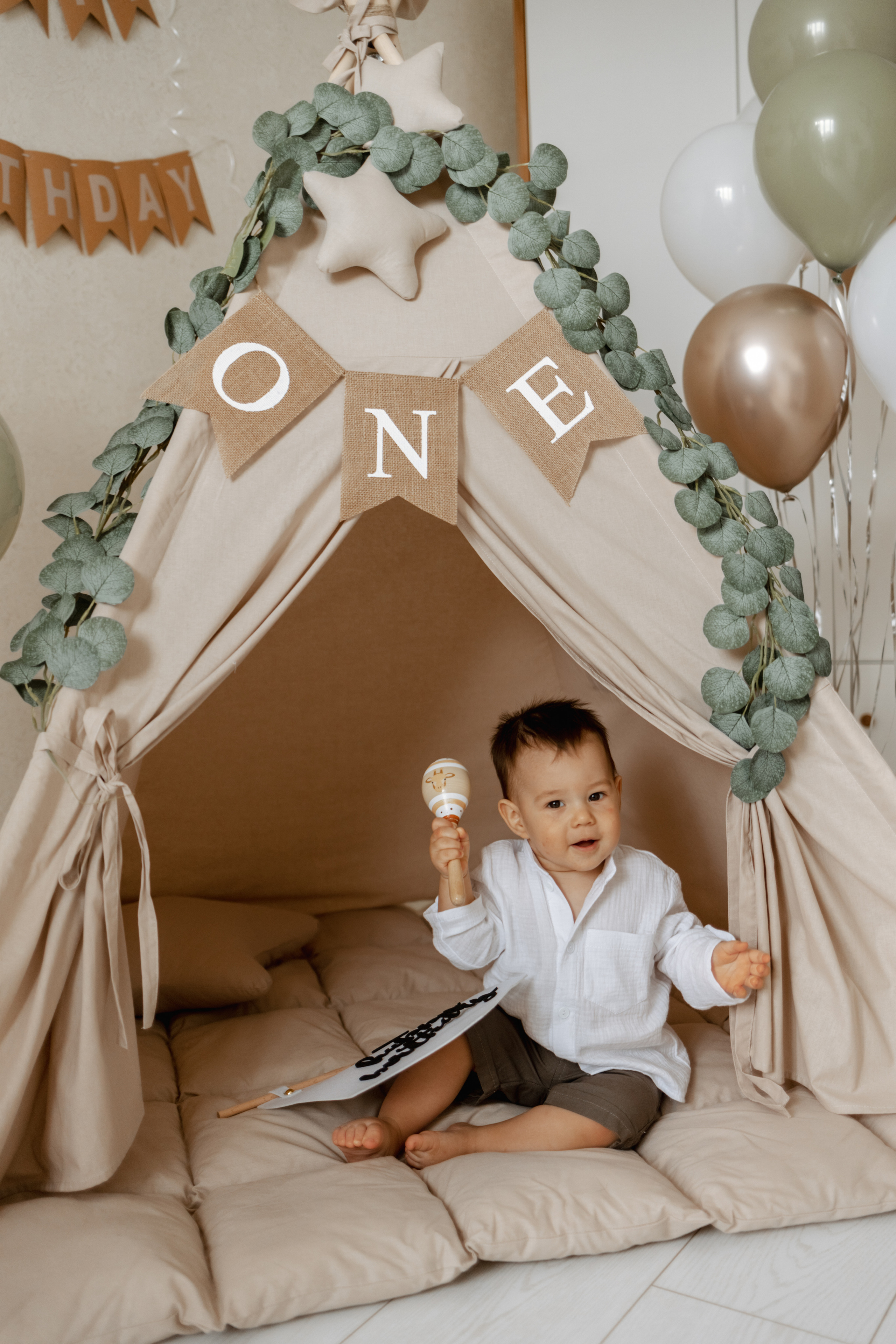 Первый день рождения Марка. Домашняя съемка. Фотограф Москва