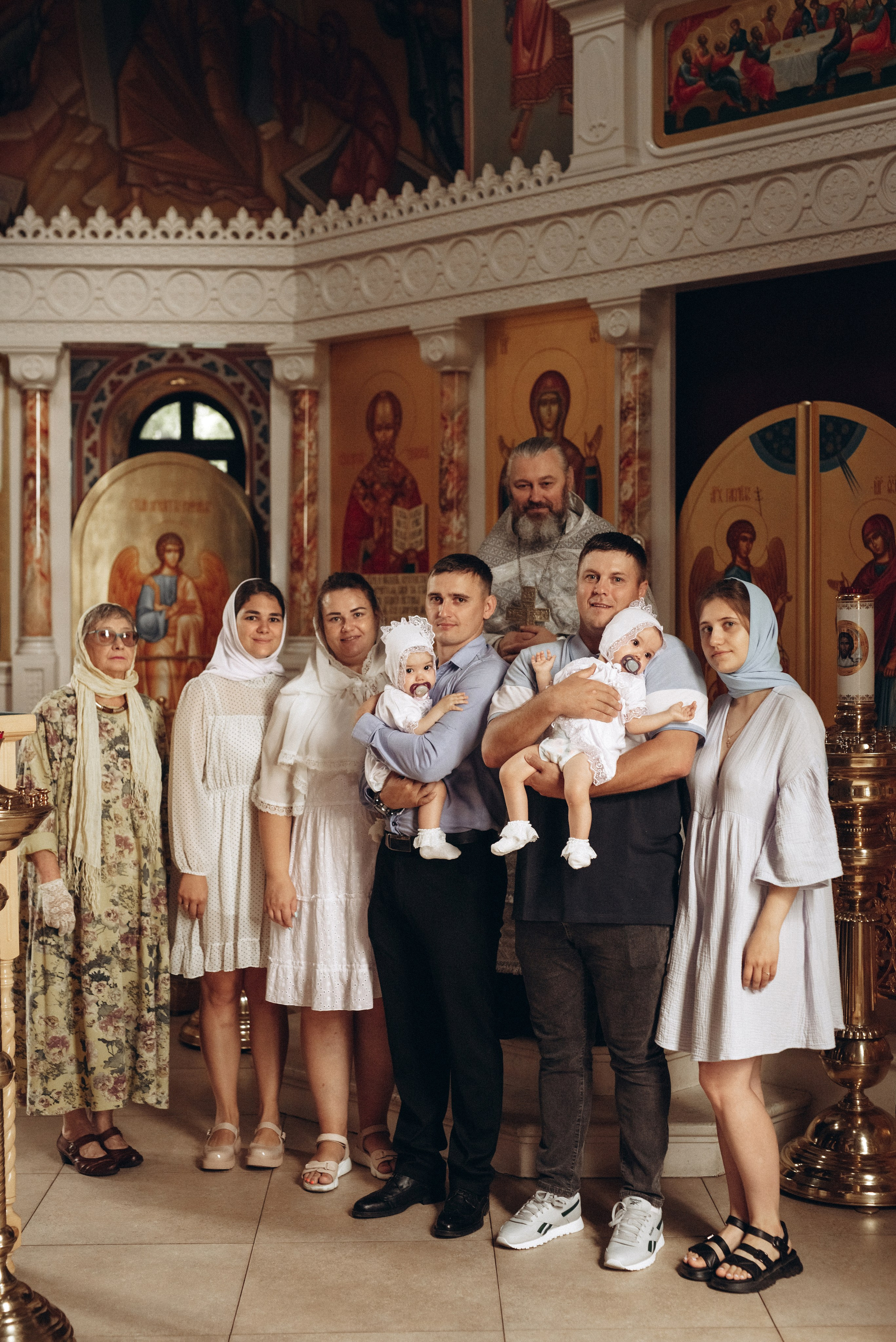 Крещение Ксении и Елизаветы. Фотограф новорождённых и семейный фотограф в Иваново Любовь Капранова