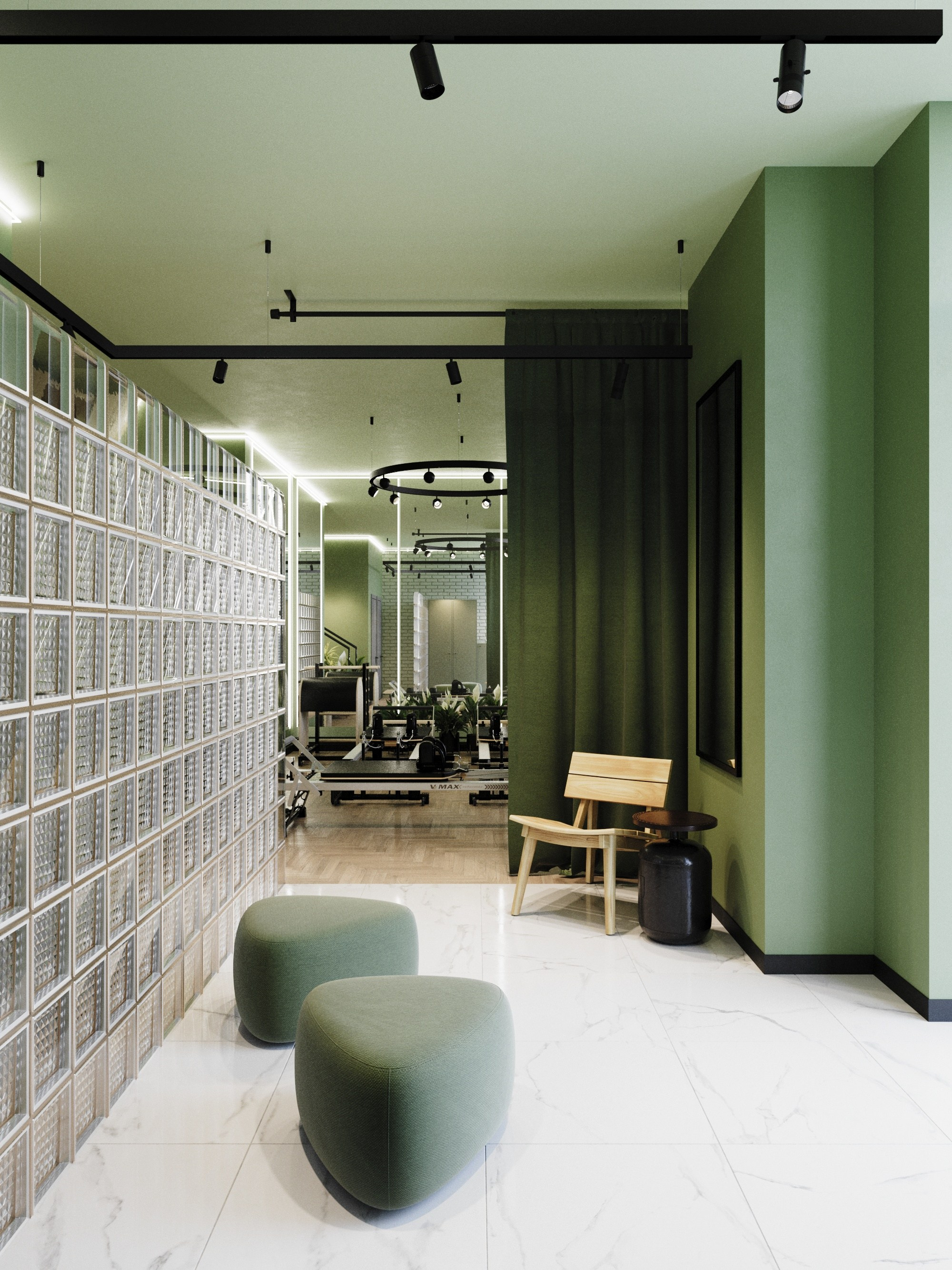 Студия пилатеса. Архитектурные интерьеры