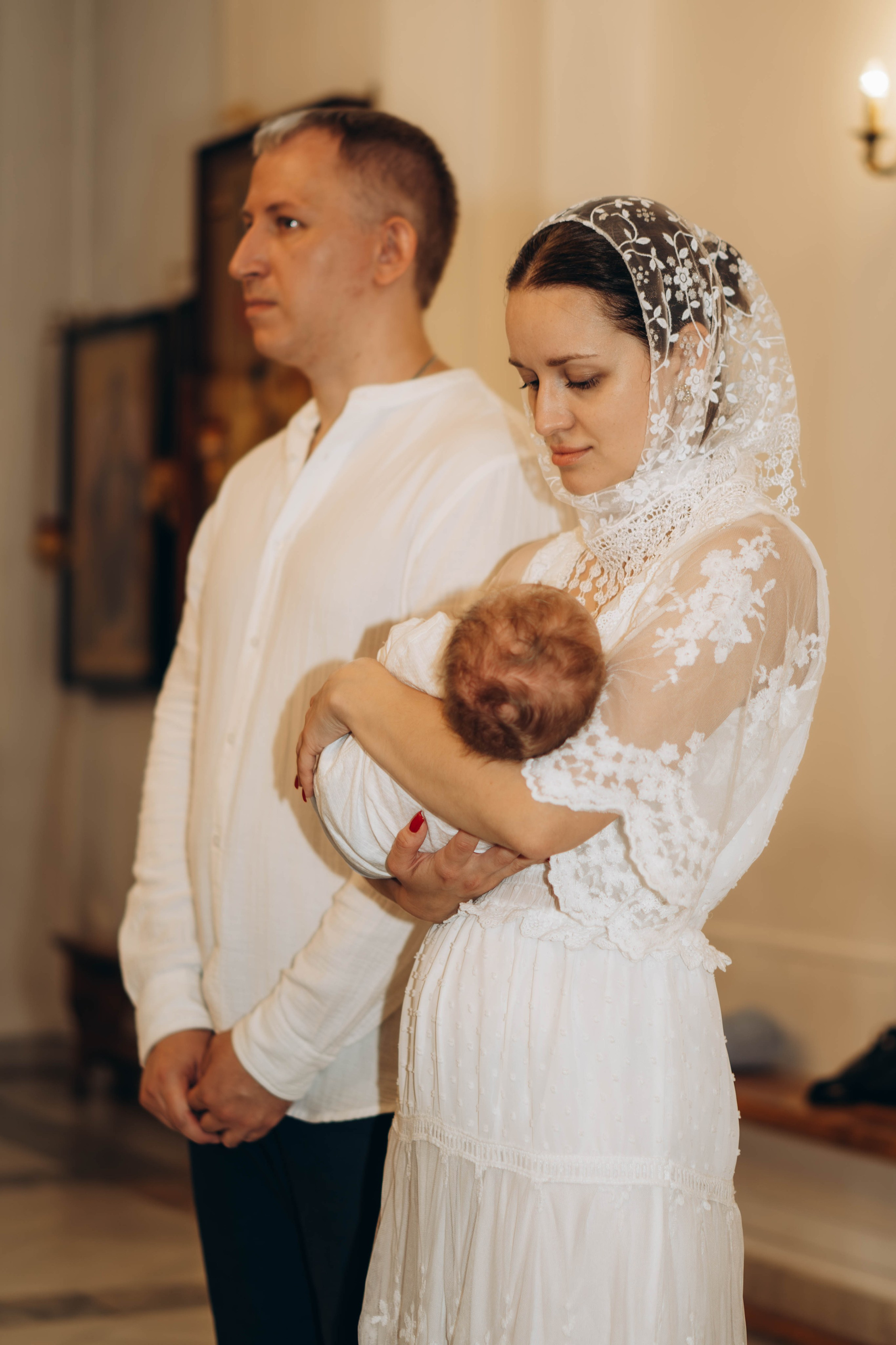 Крещение Тихона Церковь Почаевской иконы Божией Матери в Салтыковке. Фотограф Москва Валерия Веденина