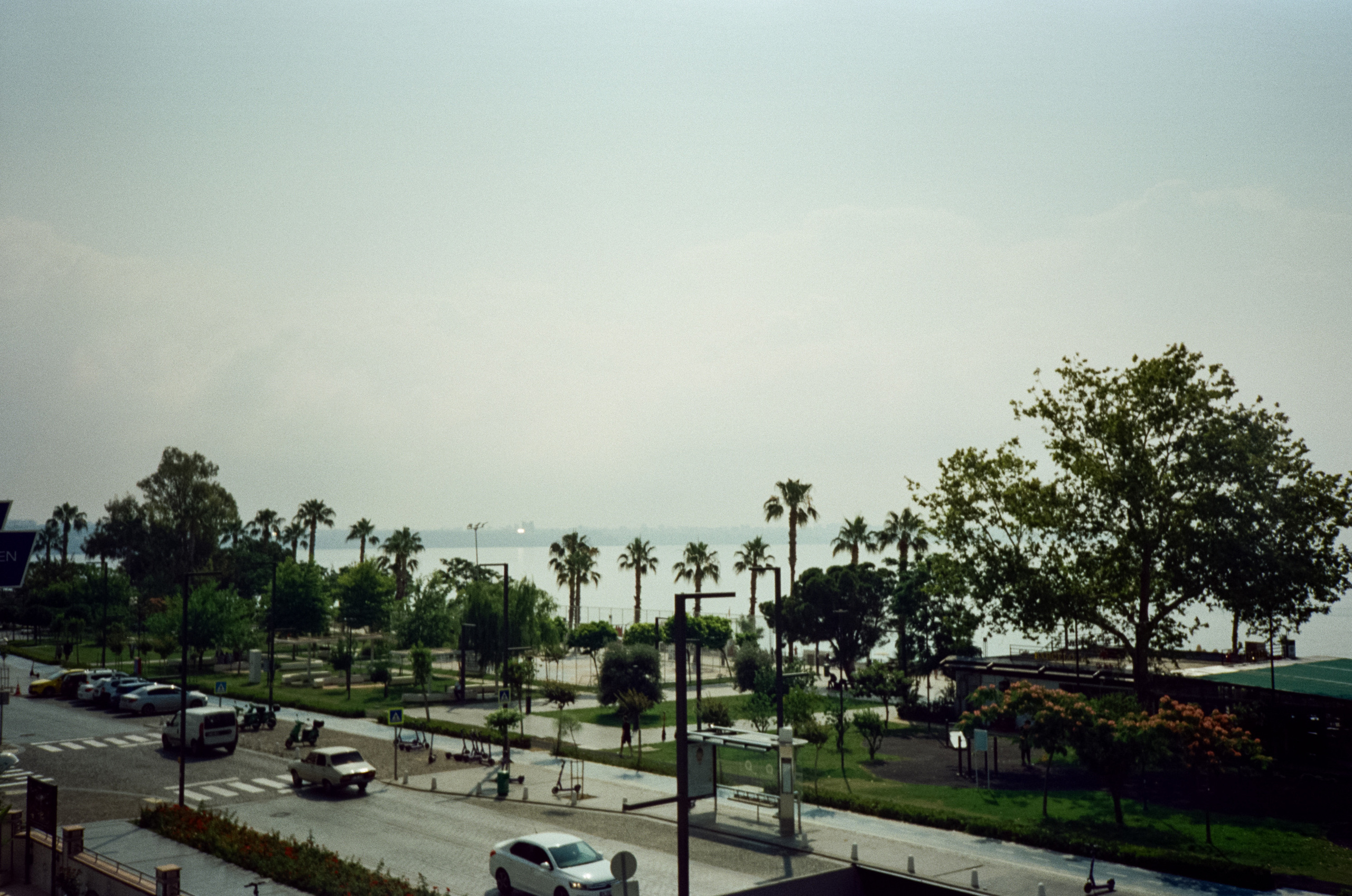 Вечерняя прогулка по набережной Коньяалты: море, корабли, пальмы и жел. Фотограф-документалист Мария Осокина