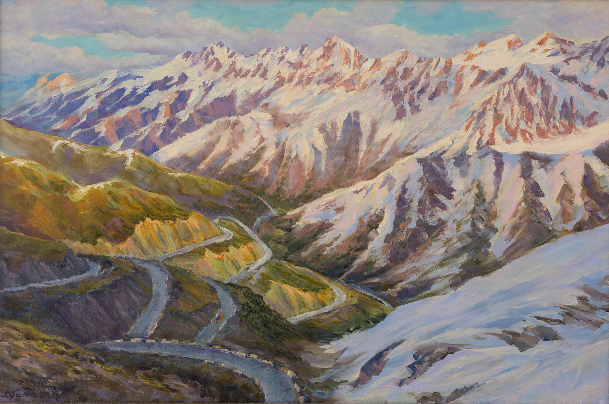 "Перевал Талдык" Taldyk pass. Oil, canvas 60x90cm 2018