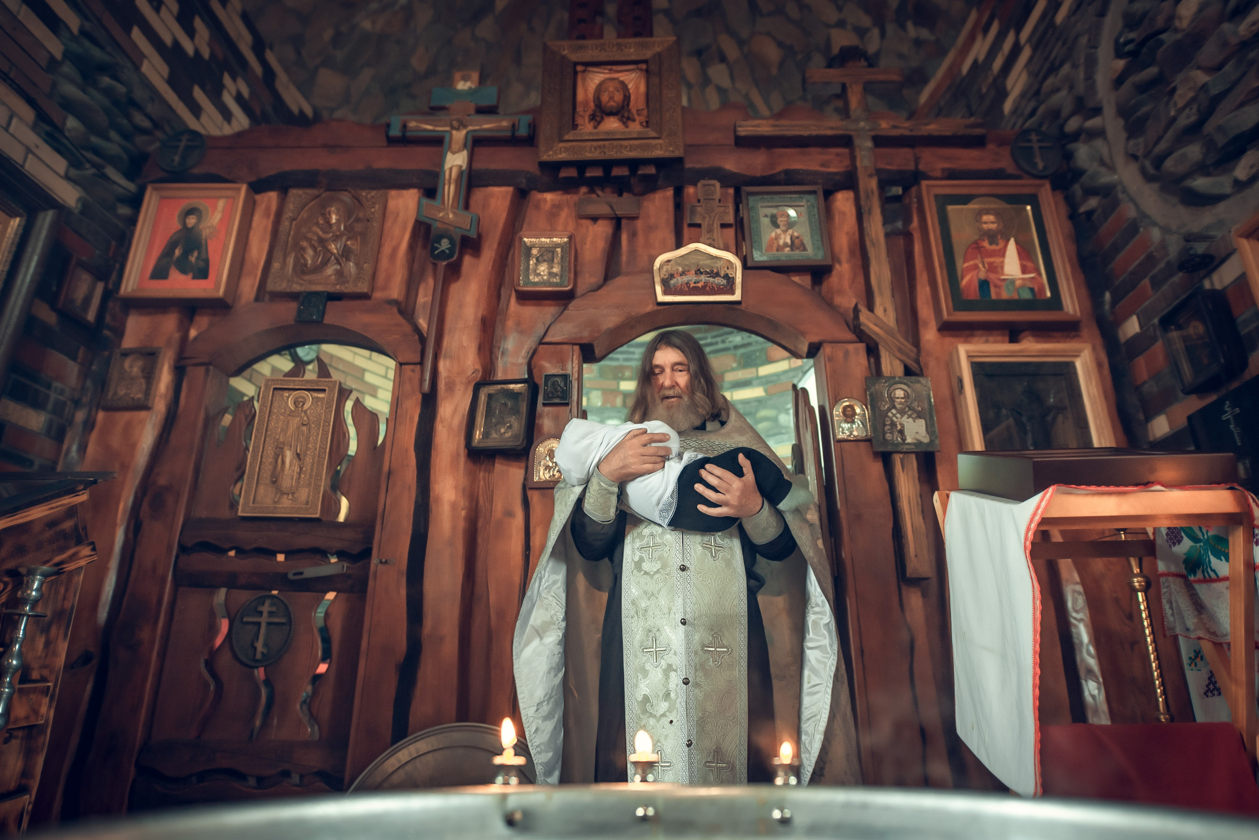 Крещение Льва (деревня Фёдора Конюхова). Фотограф Стеценко Наталия. Одинцово, Москва, Московская область