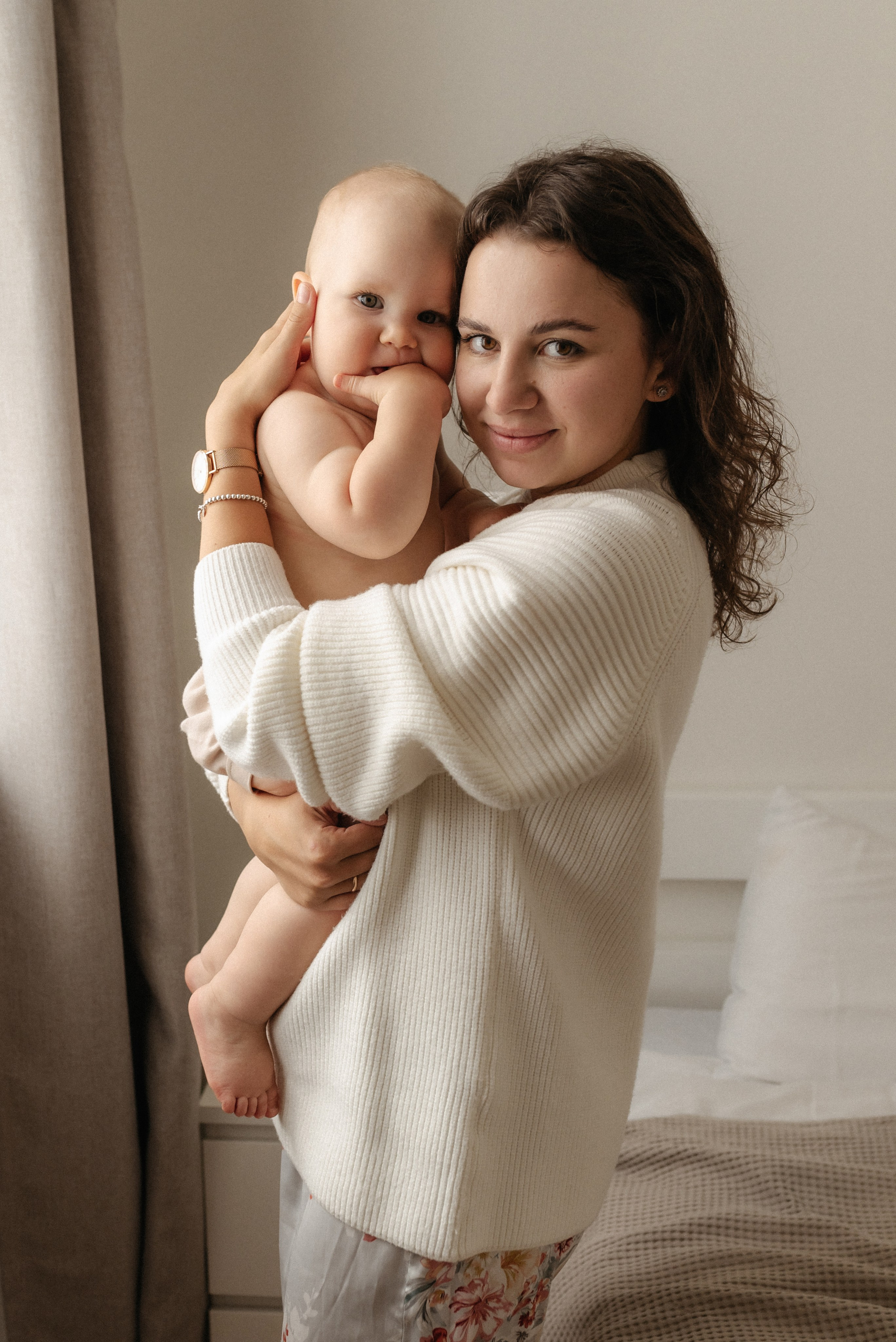 Семейная фотосессия дома с малышом. Семейный и портретный фотограф Нижний Новгород