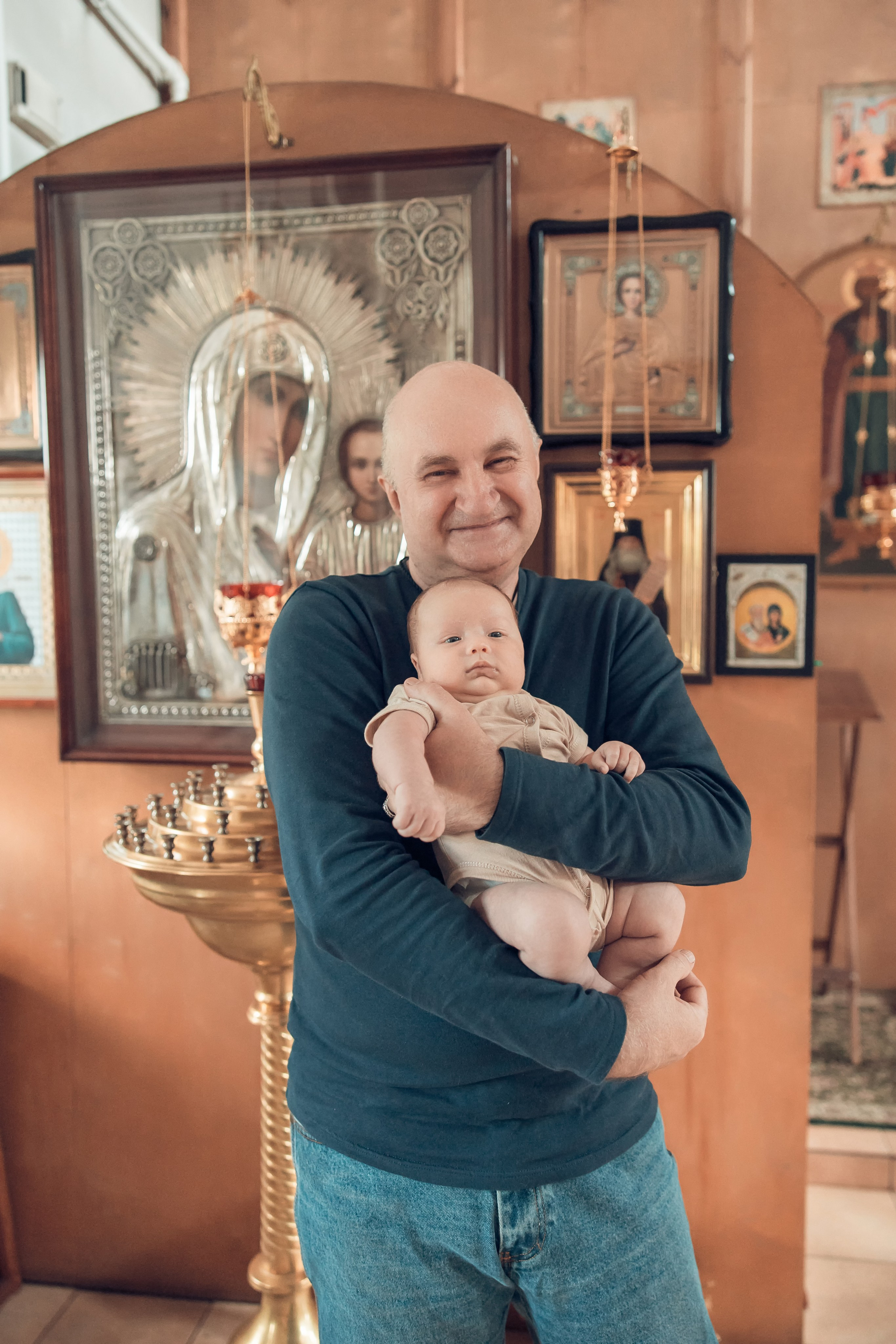 Таинство Крещения Анатолия. Церковь Троицы Живоначальной в Мурмино. Семейный фотограф в Рязани и Рязанской области