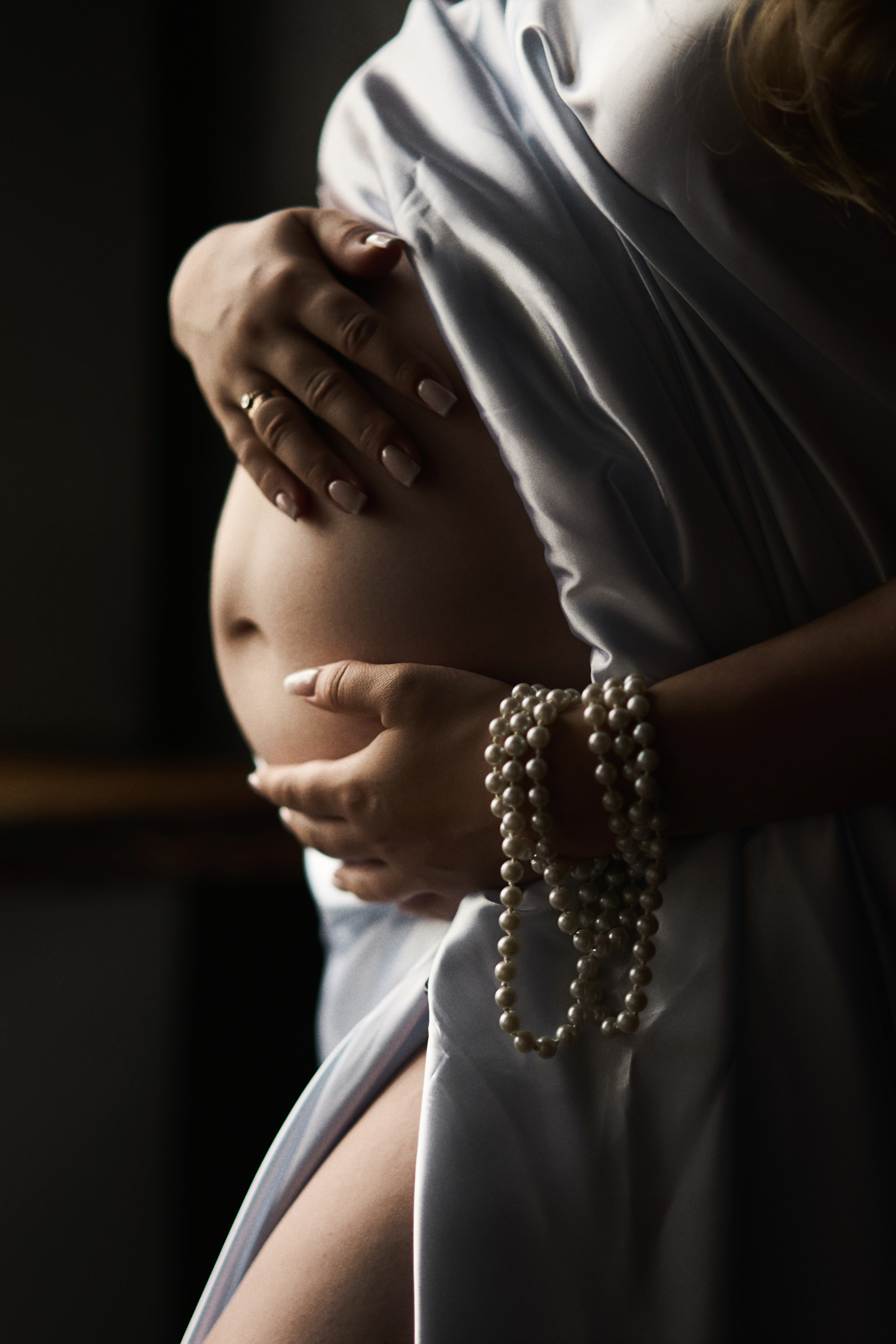 Фотосессия беременной в ткани. Фотограф Екатеринбург Кокшарова Александра