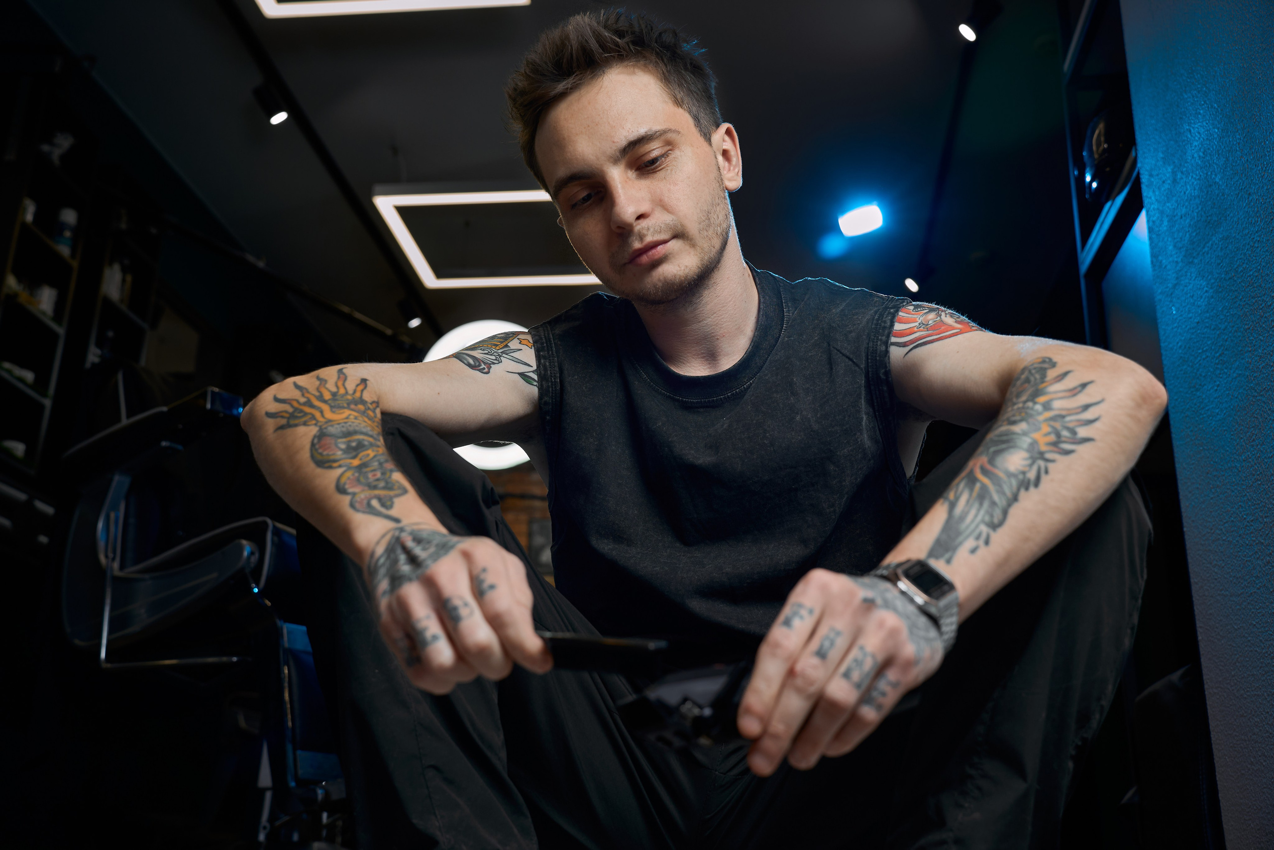 Фотосессия в Воронеже Барбершоп Бостон. Шеф-Барбер Роман. Профессиональный фотограф в Воронеже Владислав Крылов