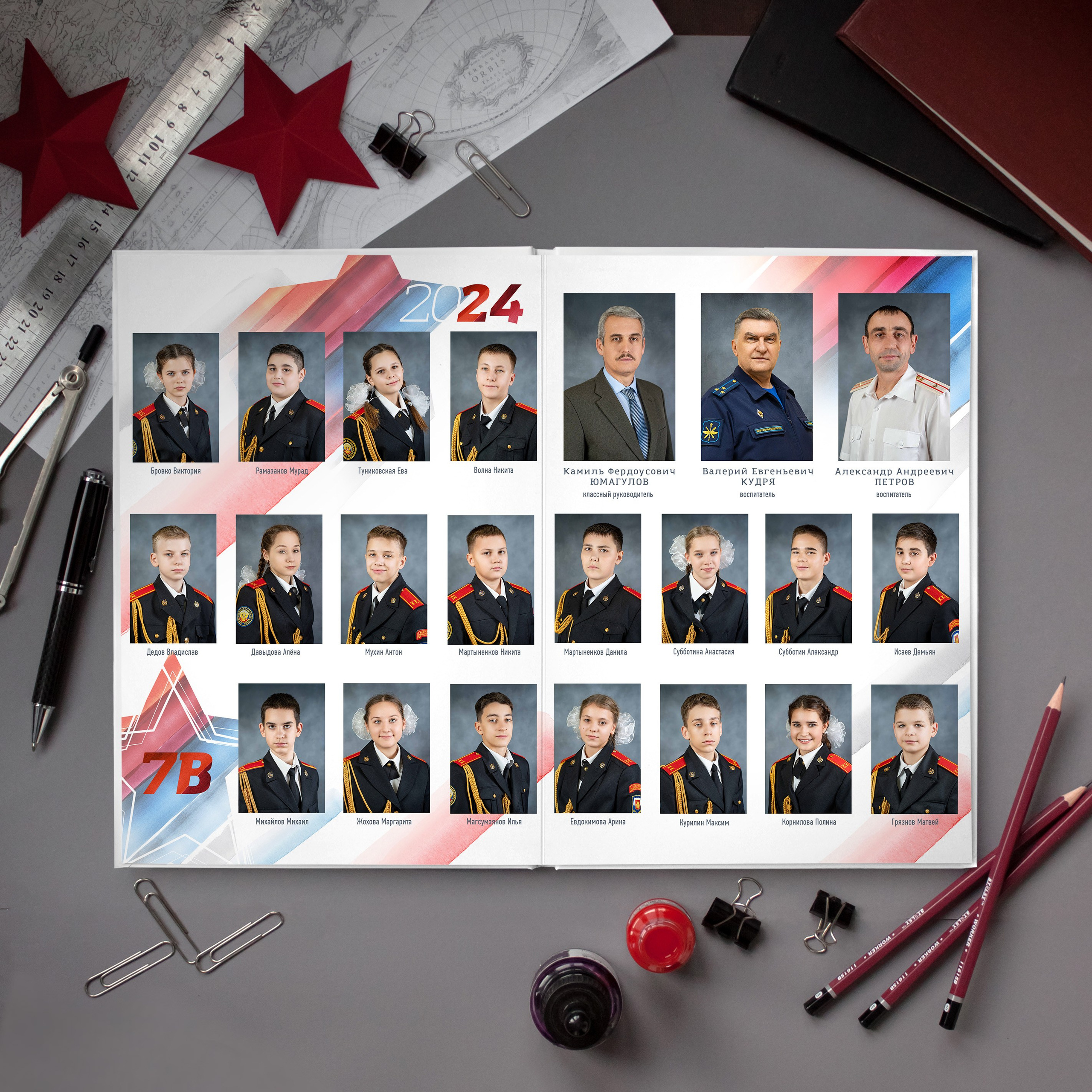 Альбом 2 разворота с общим фото. Фотограф Казакова Анастасия