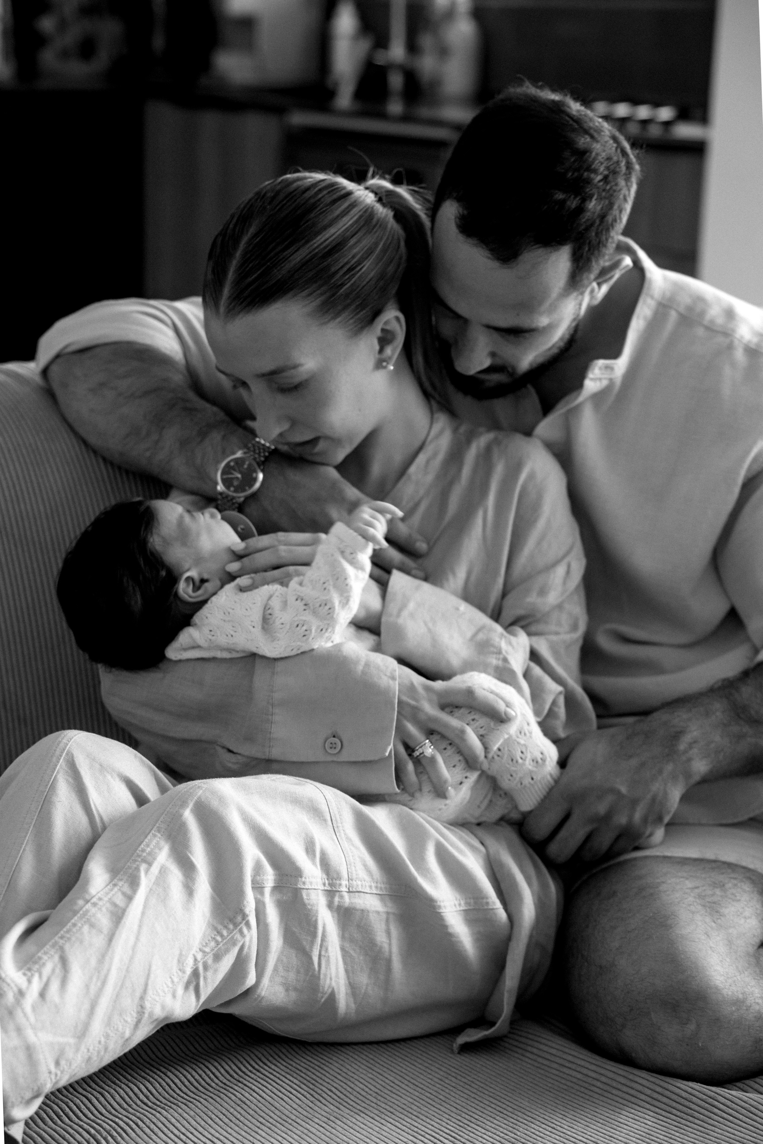 New born family photoshoot at home. Wedding and family photographer