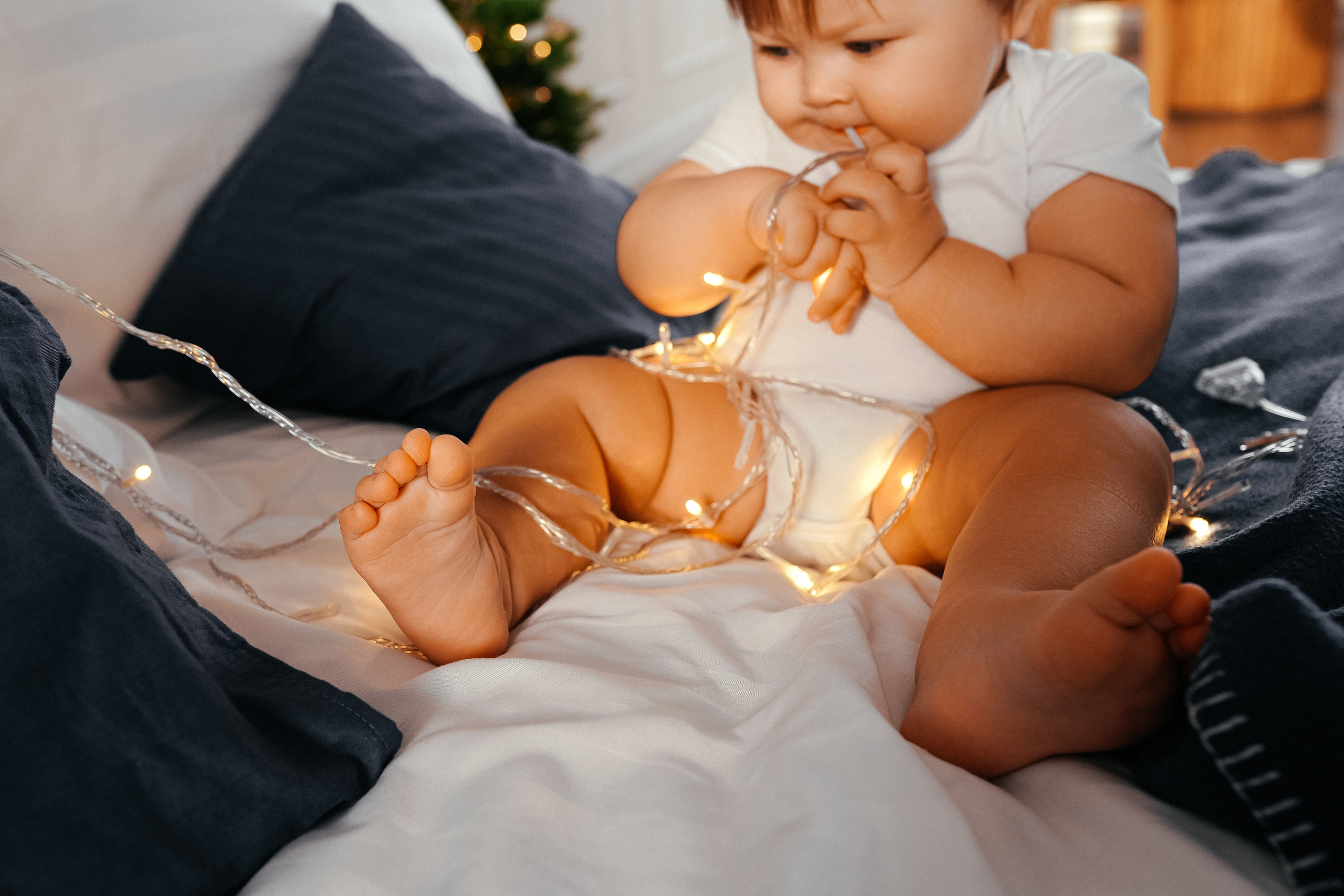 Семейная новогодняя фотосъемка в студии. Фотограф Ким Наталья в Красноярске