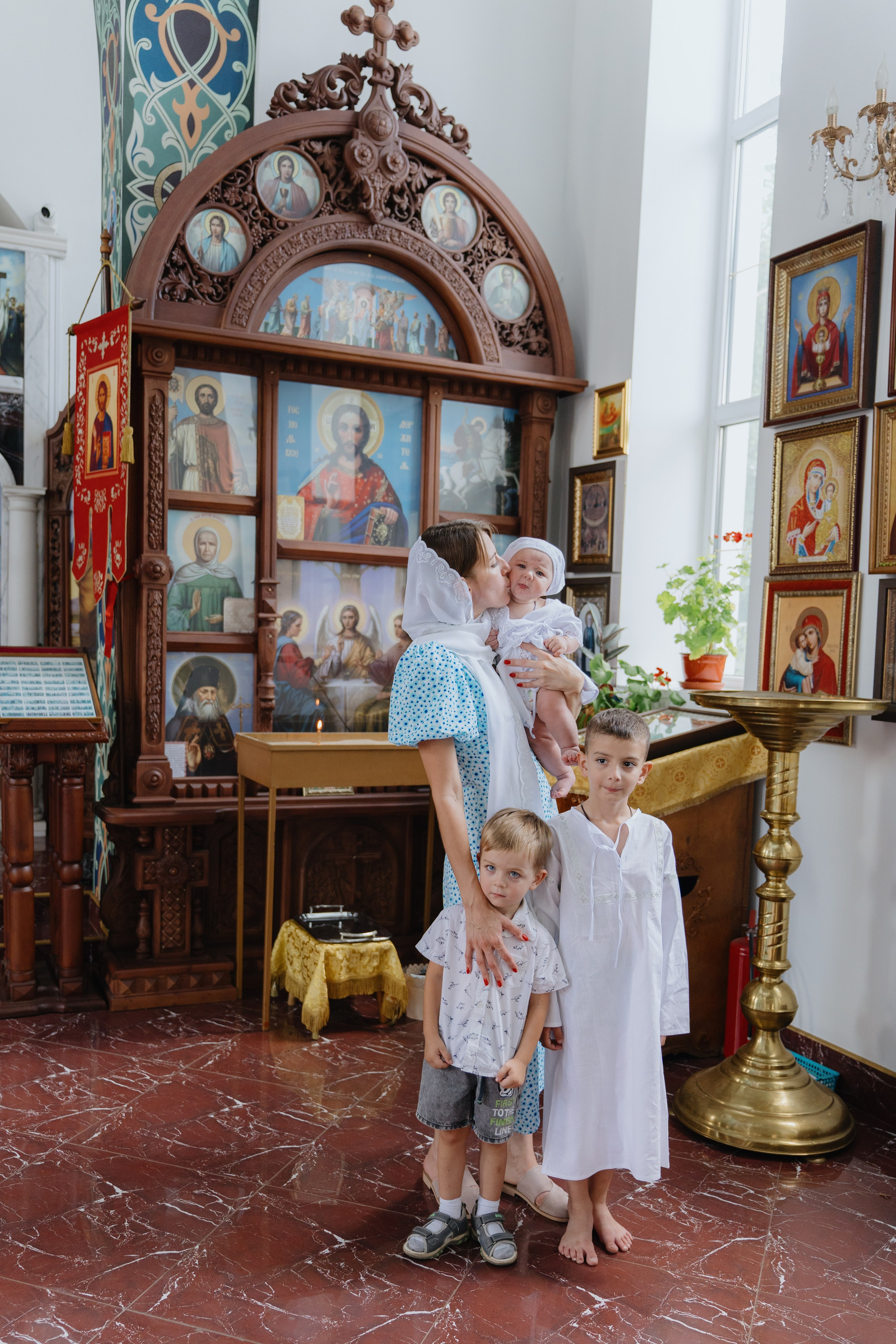 Крещение, храм Петра и Павла, г. Кропоткин. Семейный и детский фотограф в Гулькевичи, Кропоткине