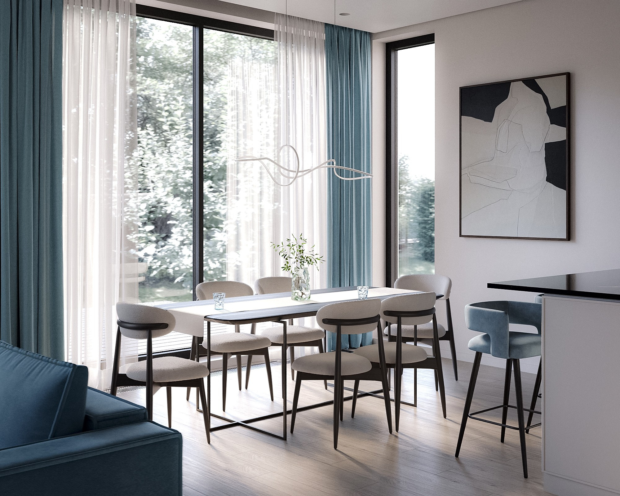 Дом в Сестрорецке, Санкт-Петербург. Дизайнер интерьера и архитектор Евгения Митишева