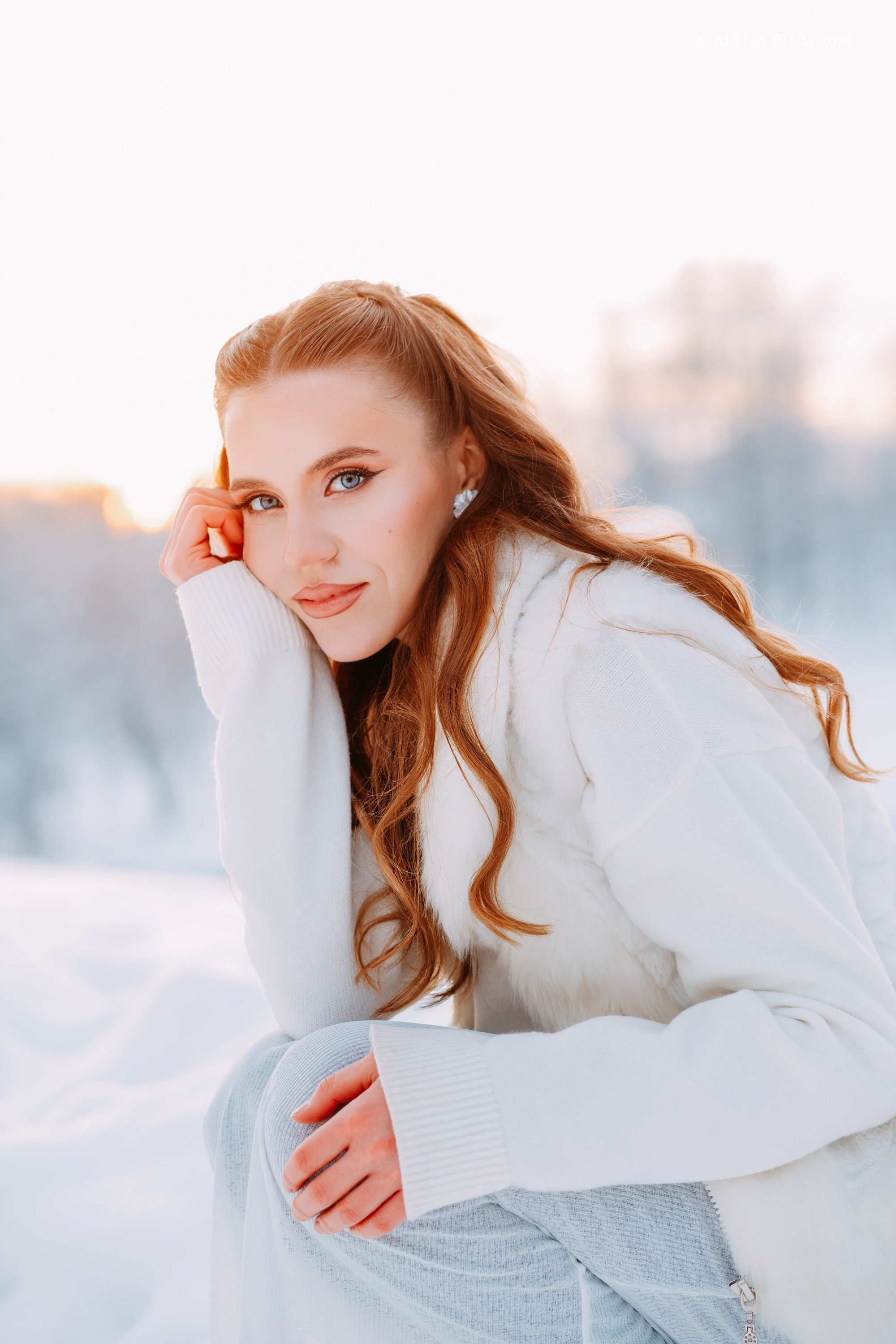 Фотопрогулка в снежном Павловске. Фотограф в Санкт-Петербурге Alina Film