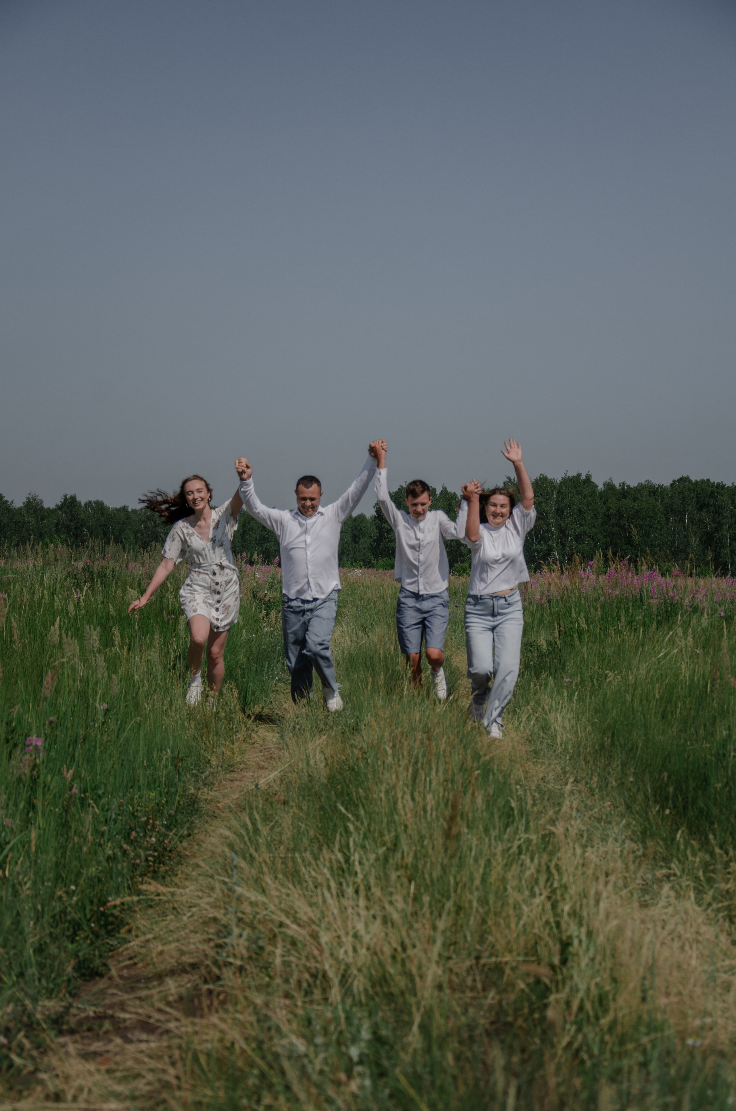 Семья Лестевых, летняя съемка