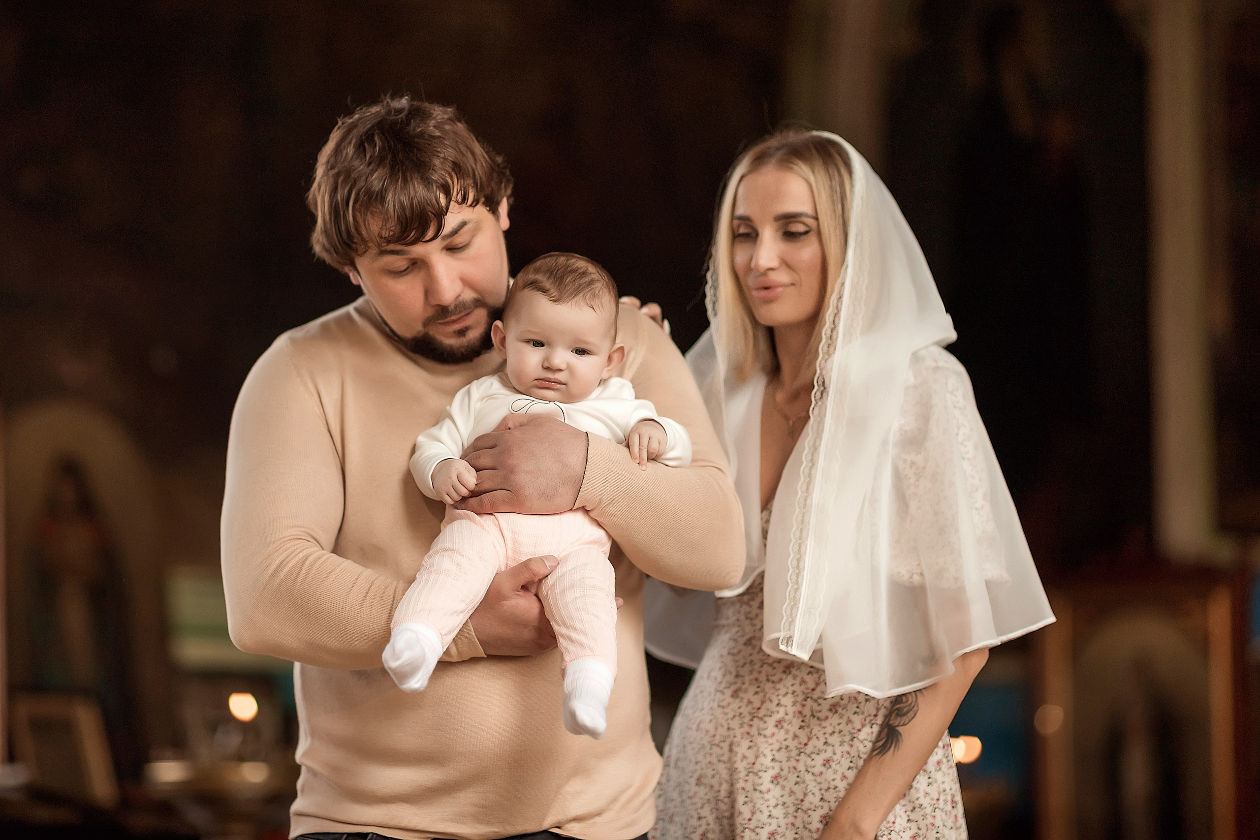 Крещение в Храме Преображения Господня в хуторе Обуховка. Олеся Семейская свадебный и семейный фотограф в Ростове-на-Дону