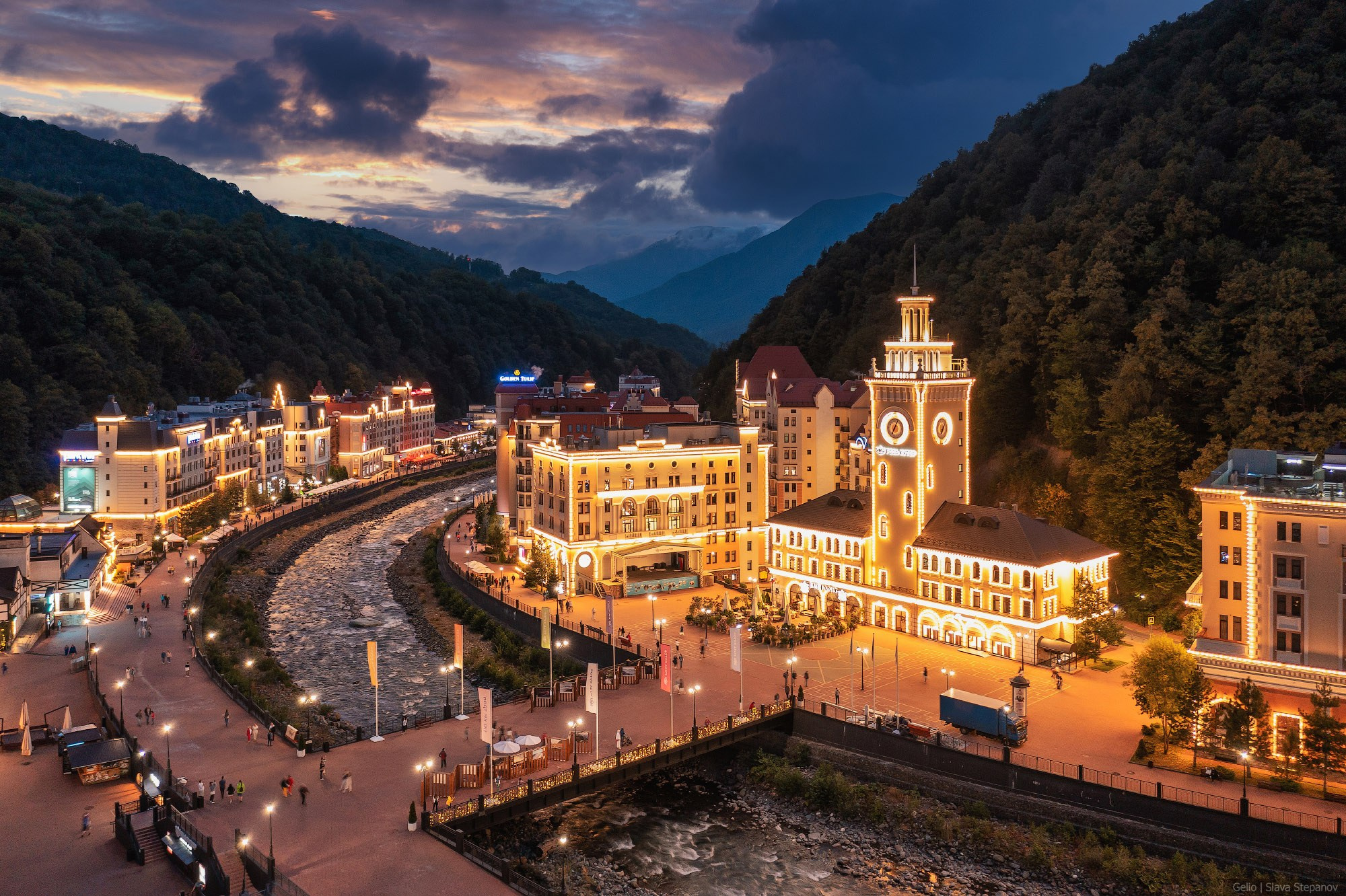 Сочи, красная поляна с высоты