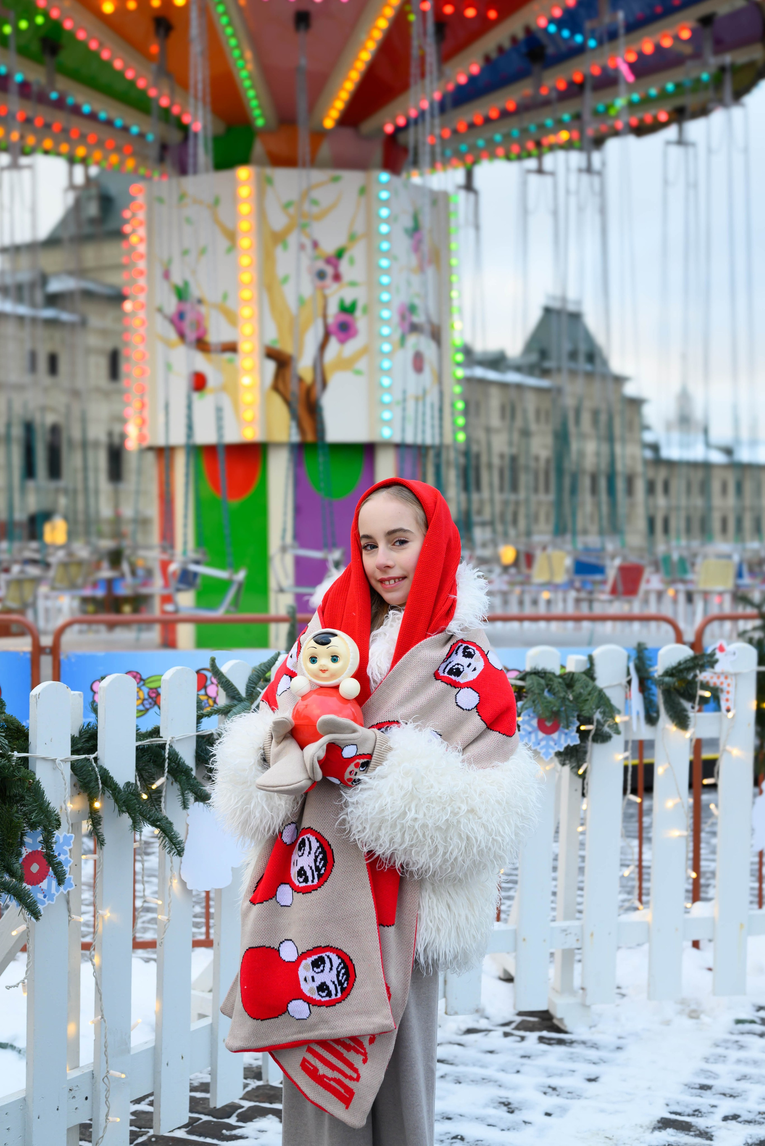 Новогодняя съемка Софии на Красной площади. Семейный фотограф в Москве и МО Екатерина Ромащина
