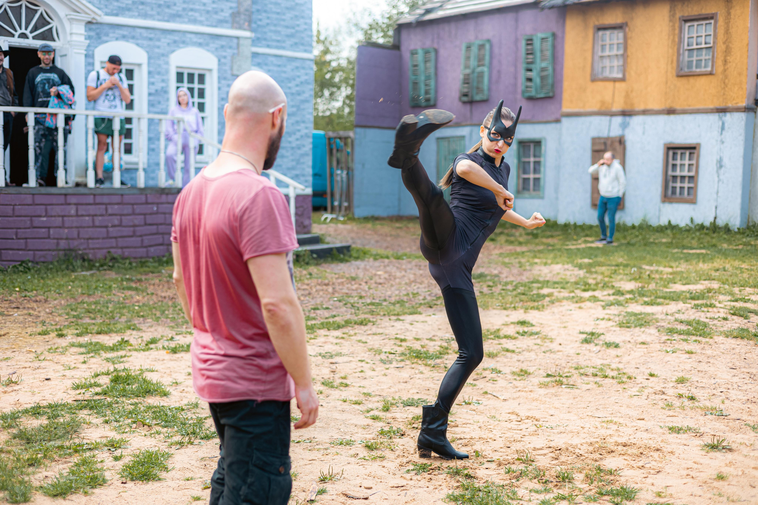 Крематорий. Бэк с клипа «Бар под дулом револьвера». Фотограф Сонкина Татьяна