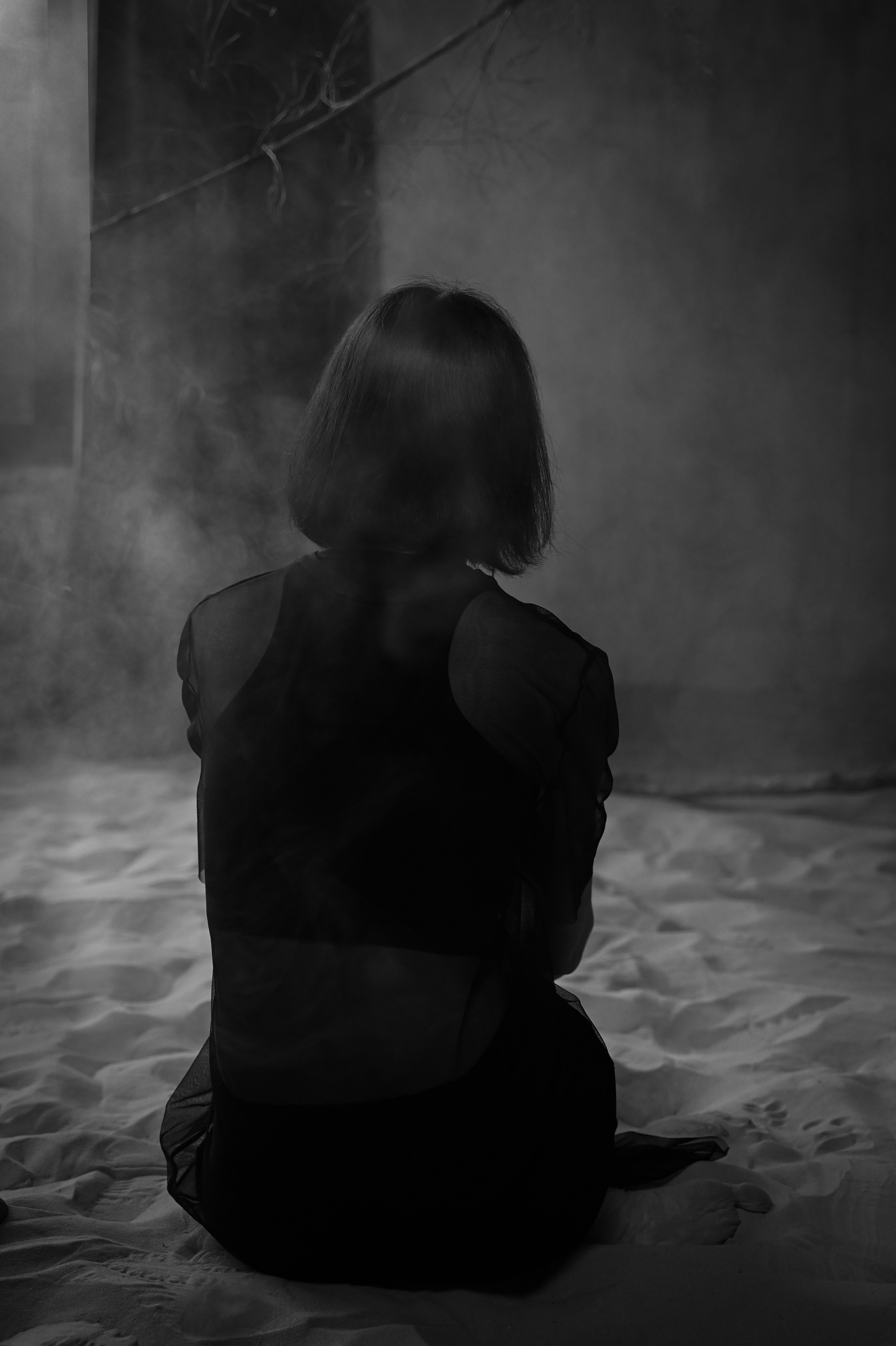 Женская фотосессия в студии с песком. Портретный фотограф в Москве Казьмина Олеся