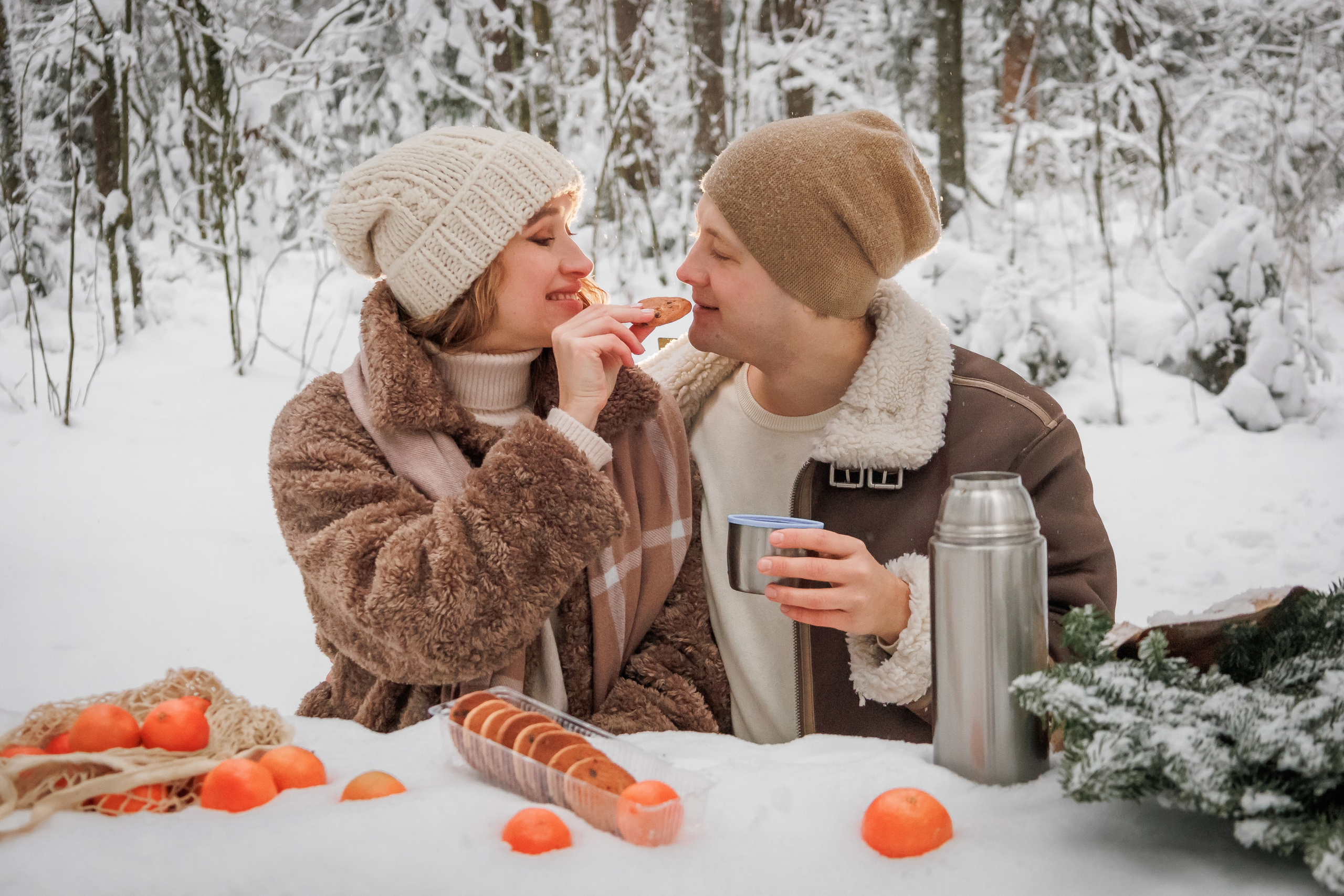 Александра и Александр. Зимняя фотоистория любви в парке. Портретный фотограф Панферова Регина г. Санкт-Петербург, г. Казань