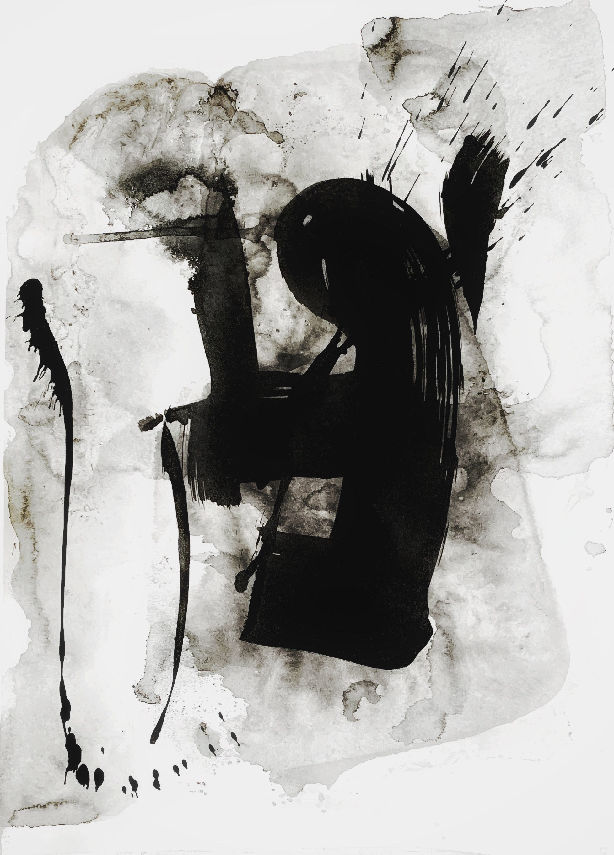 Прозрение. Тушь, акрил, акварельная бумага 29х42 см 2022 год. 10 000 руб