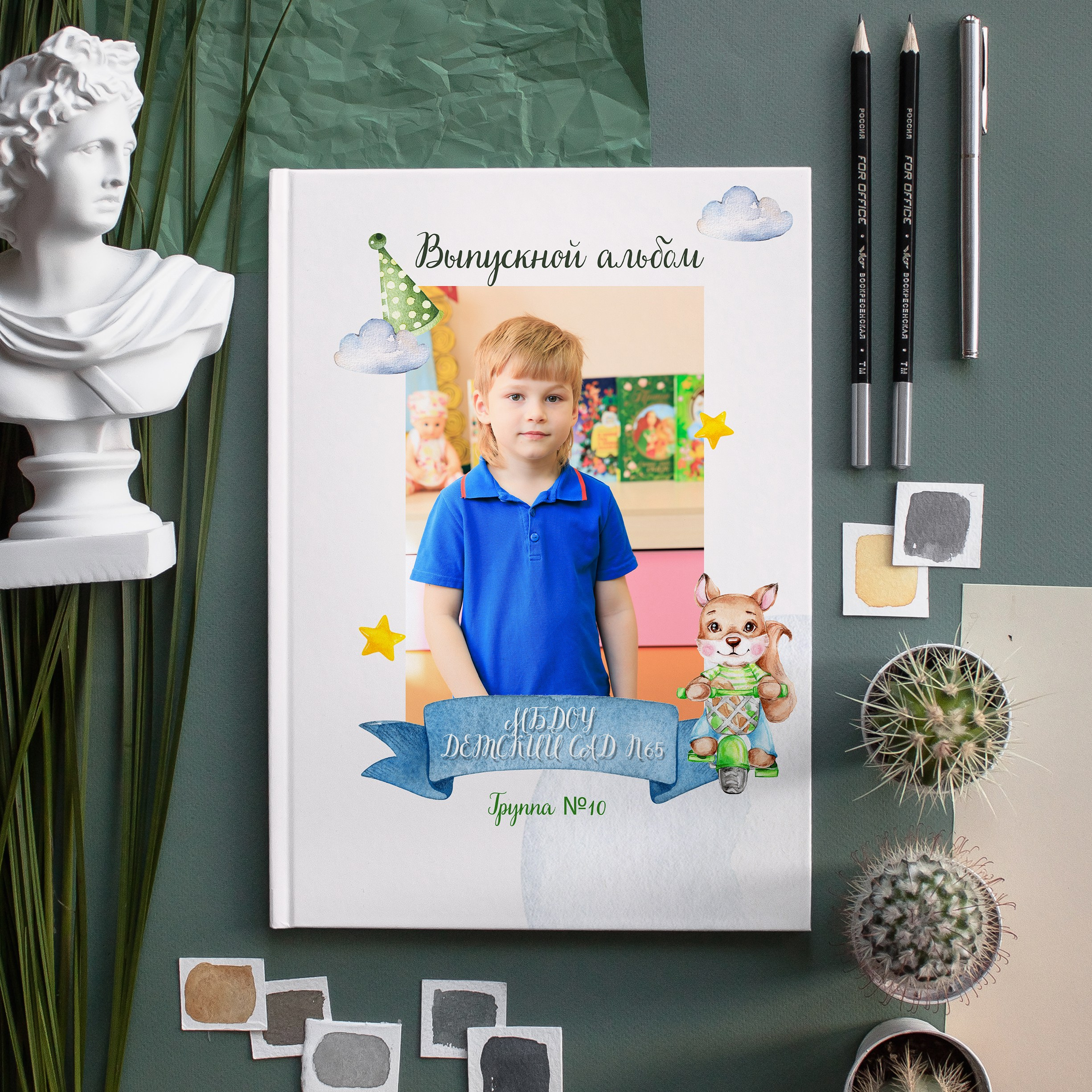 СТАНДАРТ 4 разворота. Выпускные альбомы для детского сада и школы в Москве