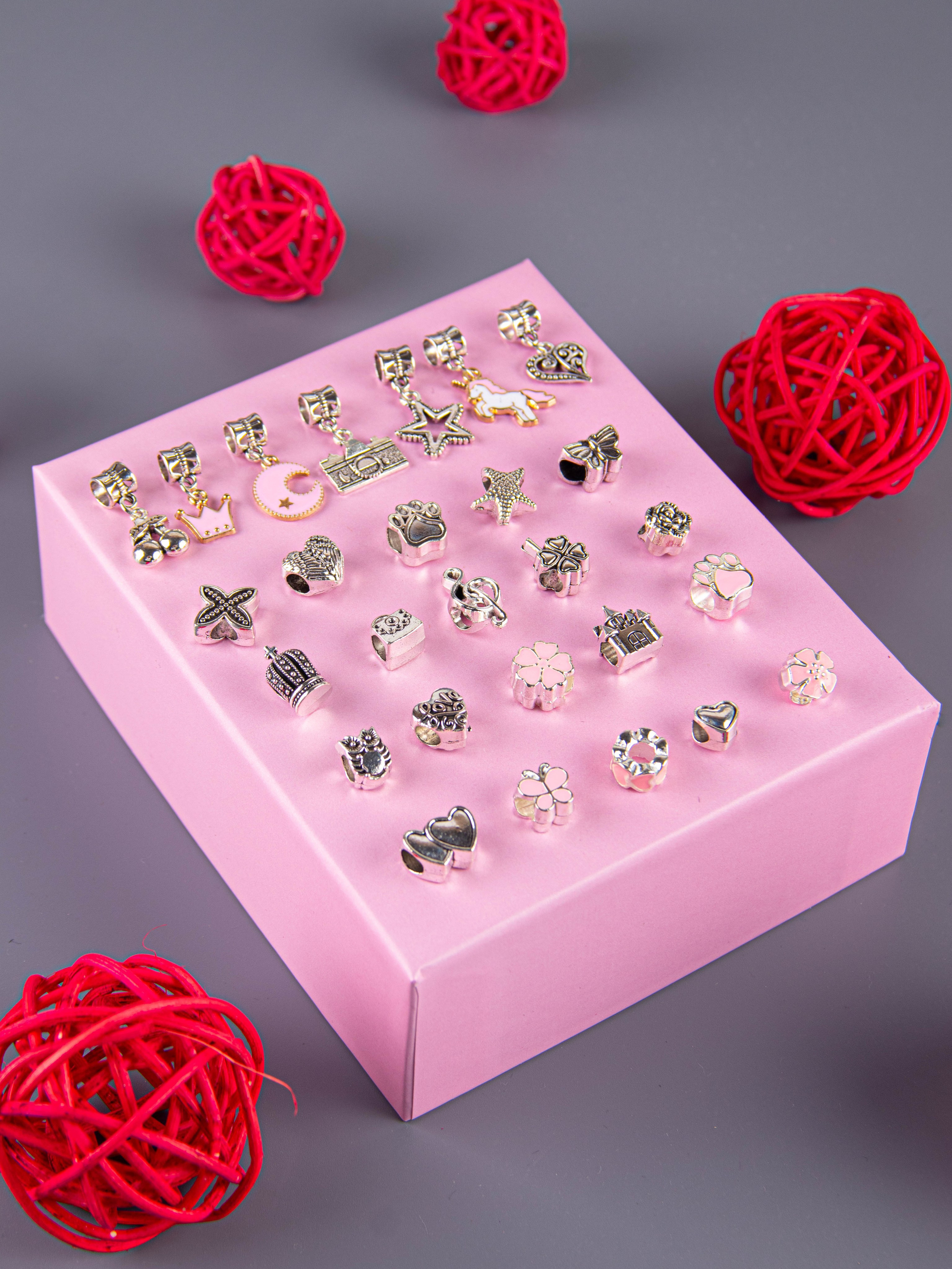 Наборы по созданию браслетов (розовый). «Матрица»