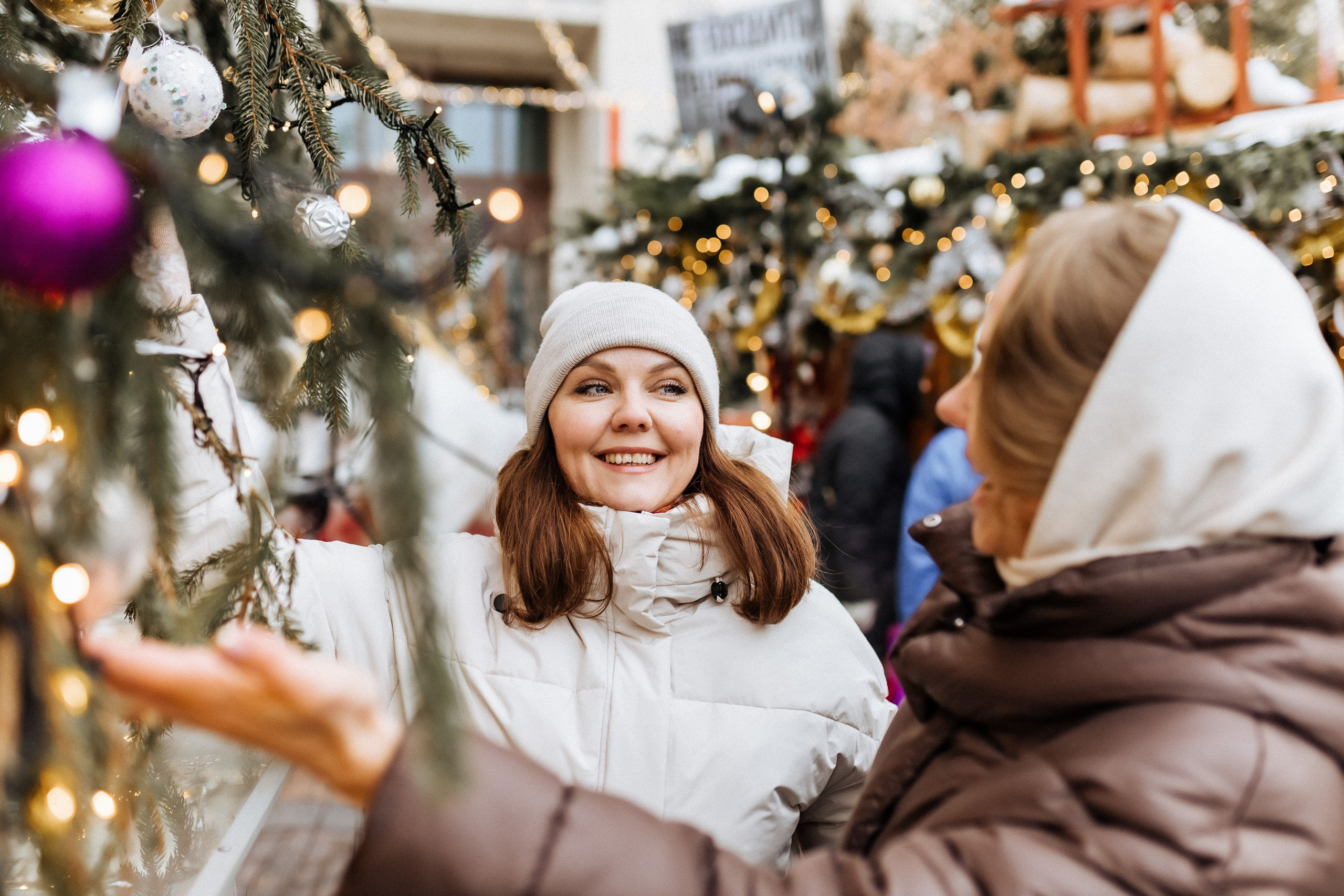 Новогодняя прогулка, ГУМ-ярмарка. Ира и Маша!. Профессиональный фотограф, Москва |Видное Елена Елизарова