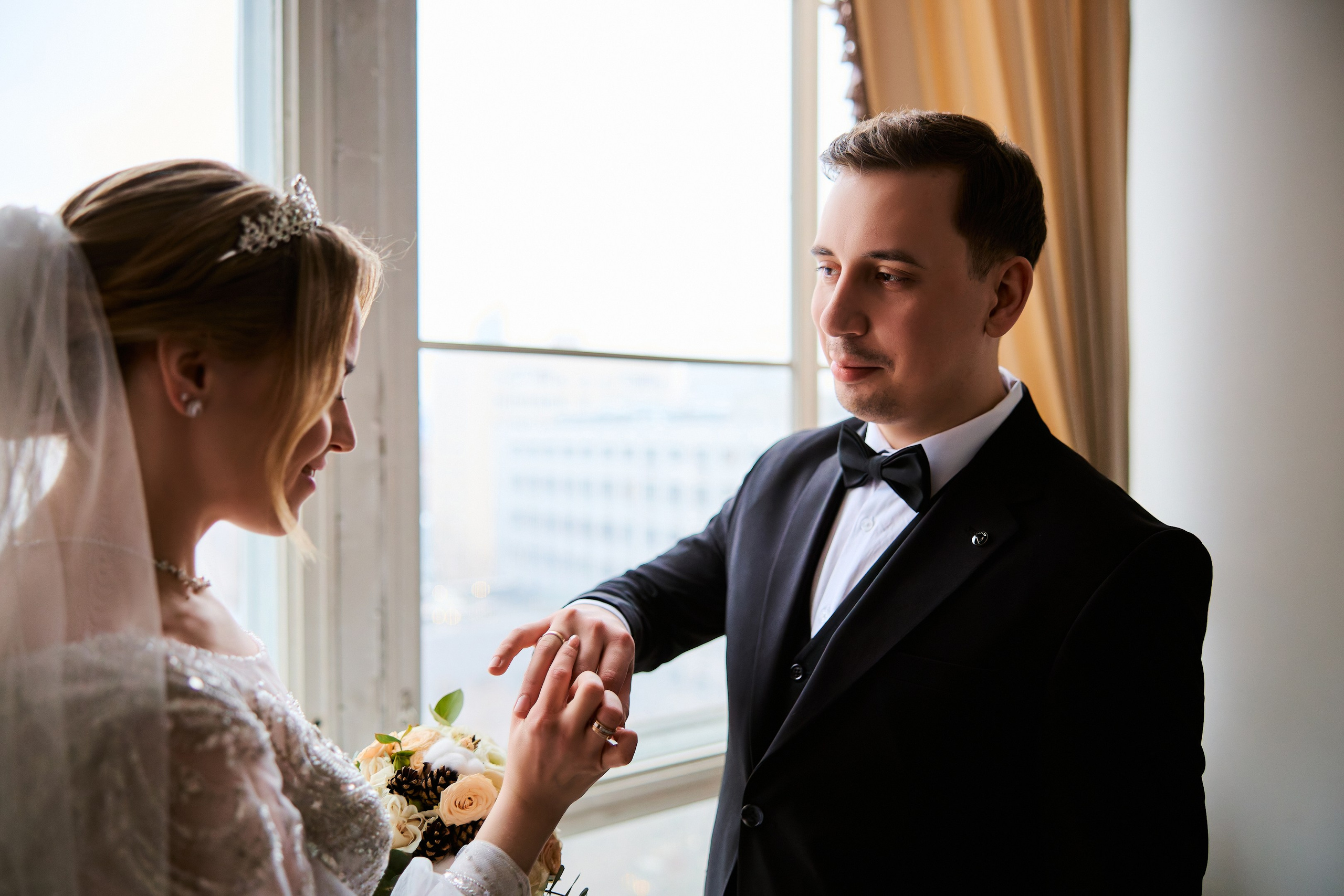 Свадебная фотосессия в студии. Свадебный фотограф Сергей Колбинский