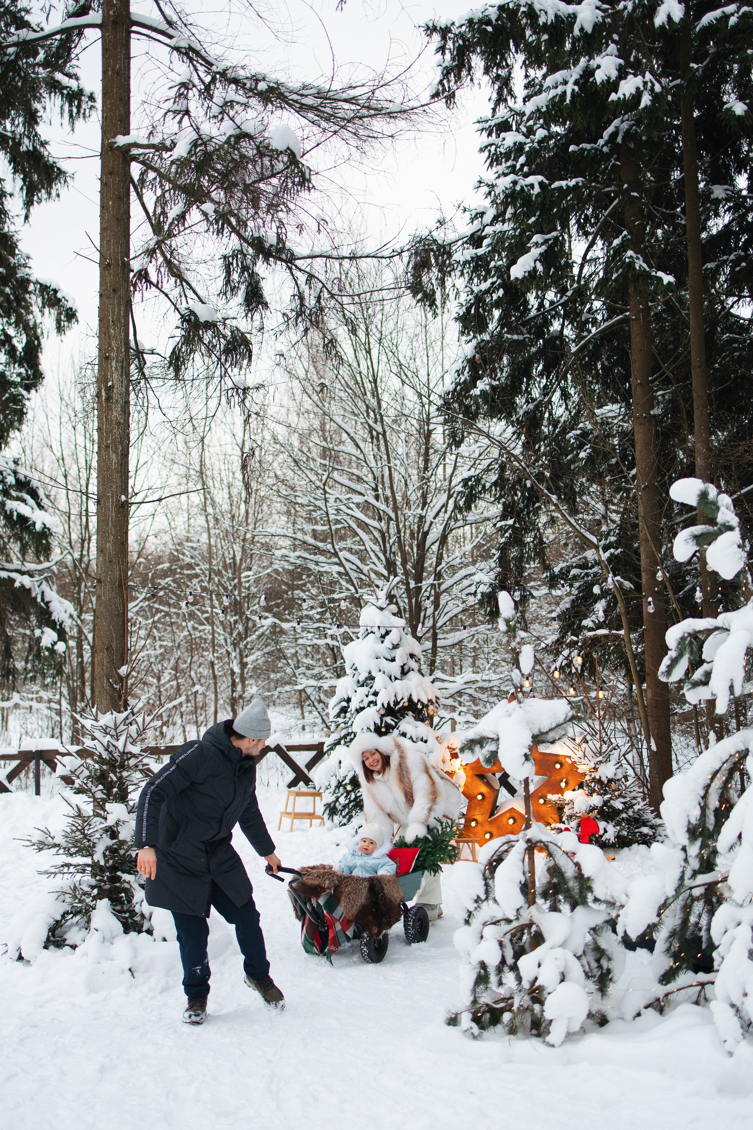 Ксения, Владимир, Леон, Шале в лесу. Семейный фотограф в Москве Марина Петра