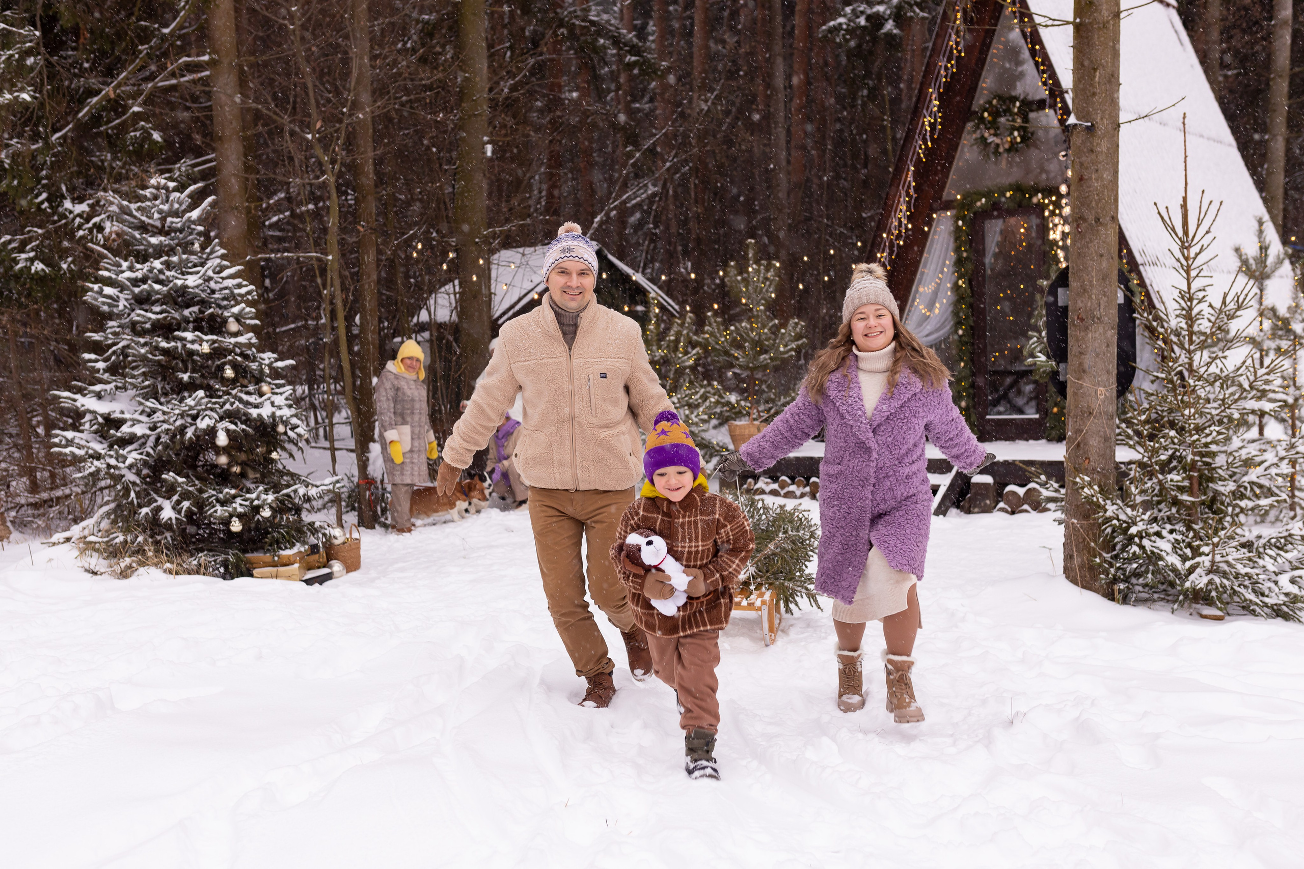 Первый снег в Декабре 2024. Семейный и детский фотограф в городе Подолск МО Крылова Ирина