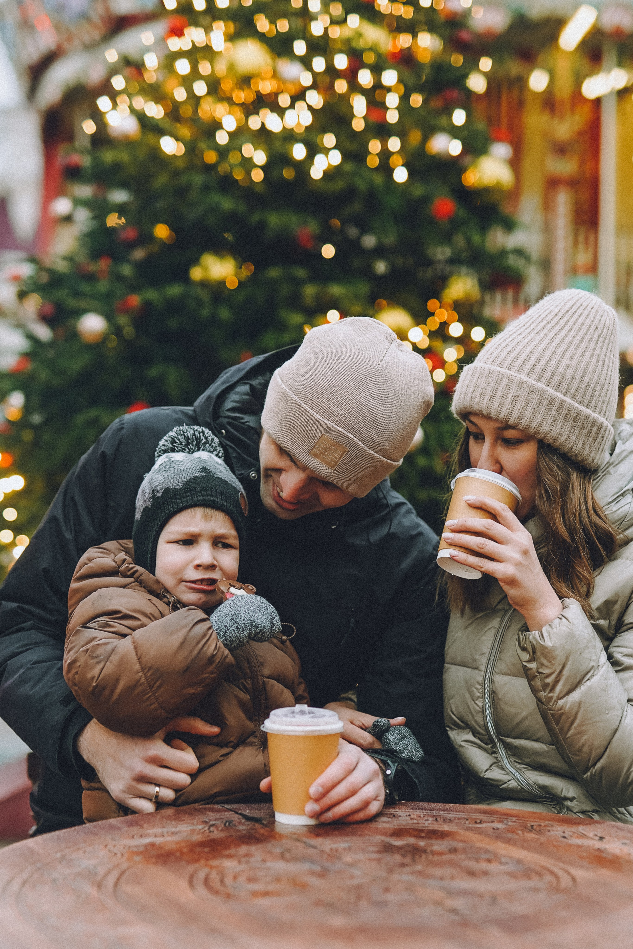 Прогулка по новогодней Москве для Юли, Жени и Вани. Фотограф Наталья Колганова