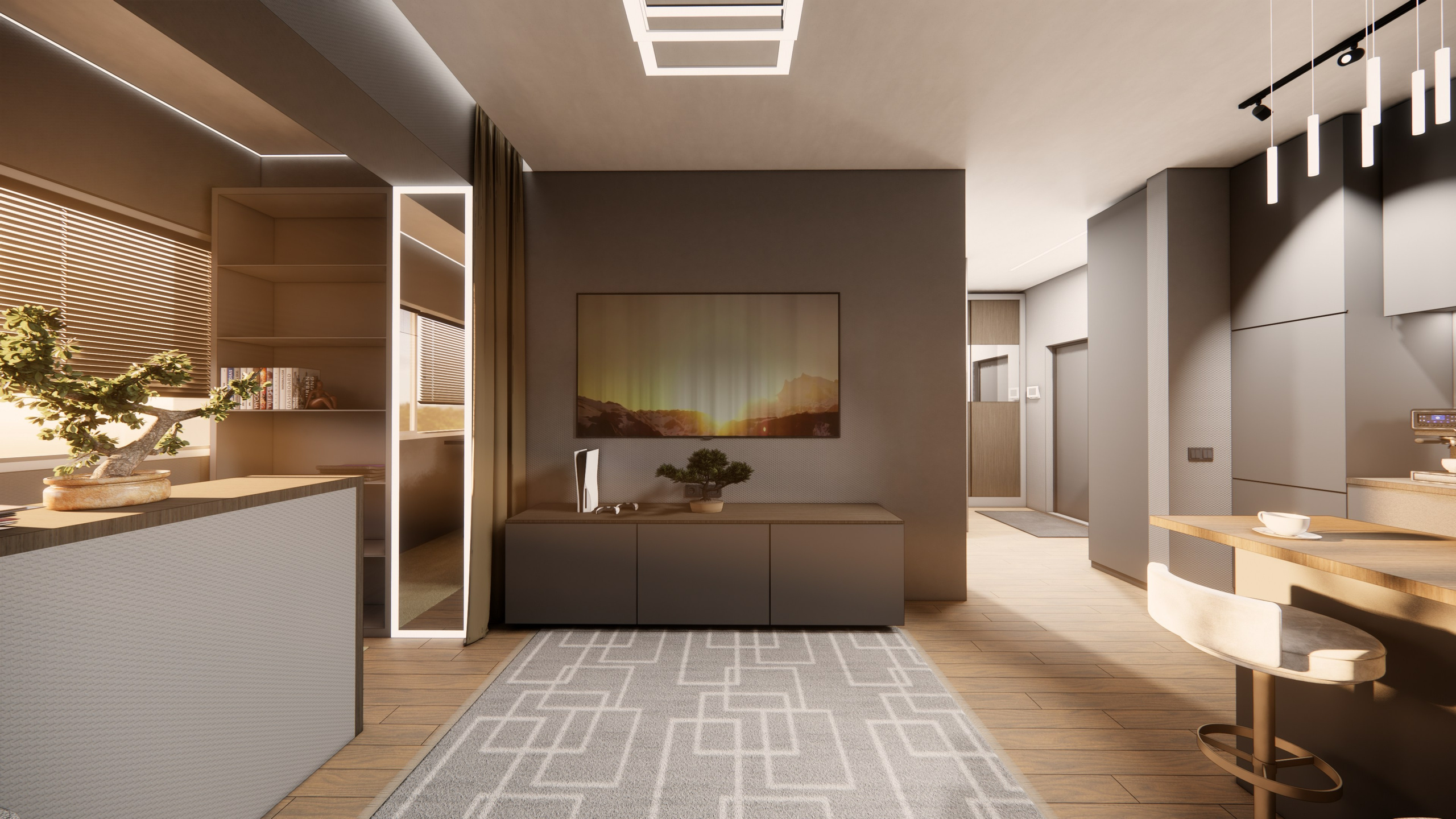 Проект № 2 — Квартира 49 кв. м. LANOIR: визуализация проектов, интерьер, экстерьер, ArchiCAD чертежи | Стерлитамак