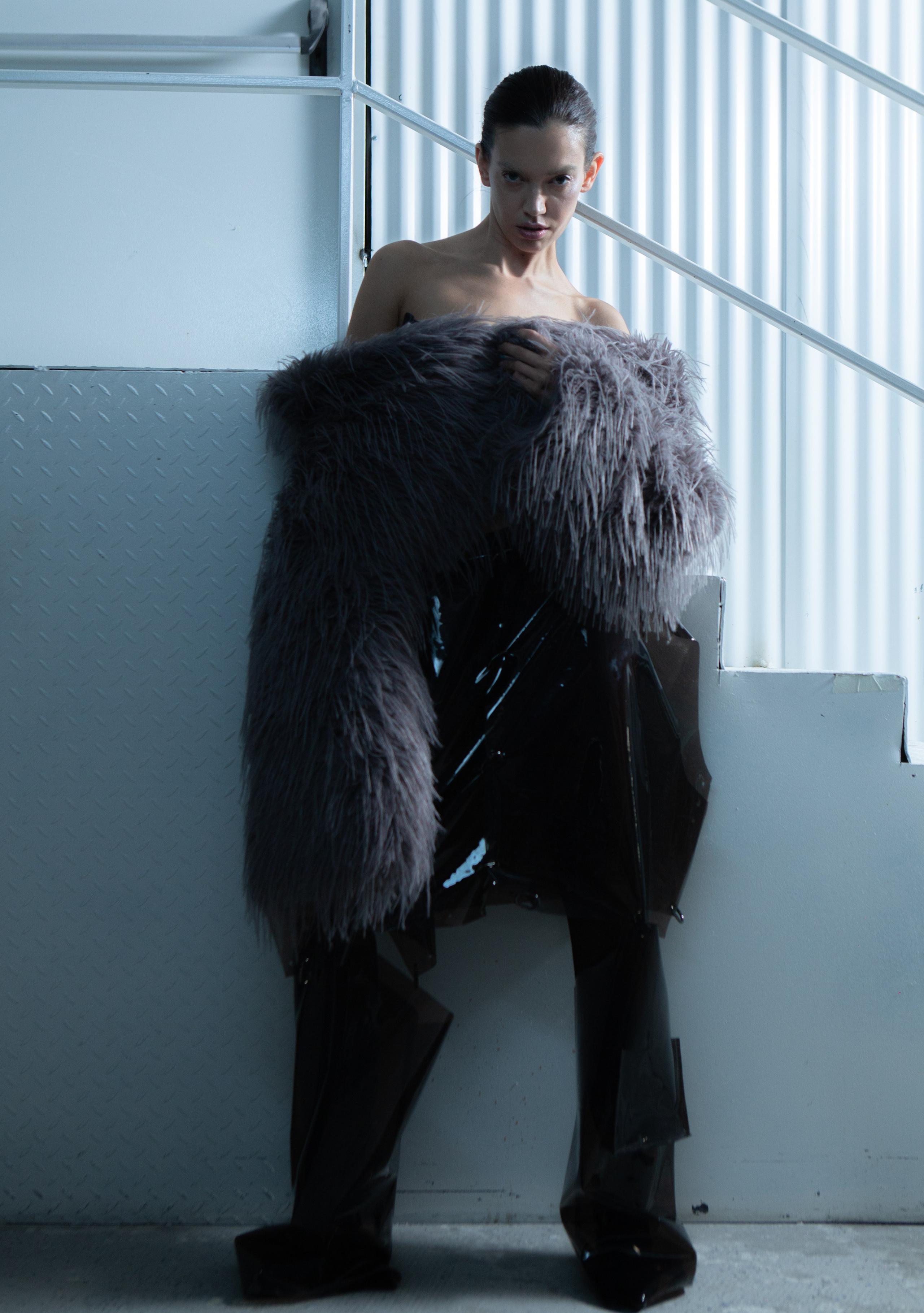 INTEGRATION: FAUX FUR BOMBER JACKET. Iliaarkhangelskii